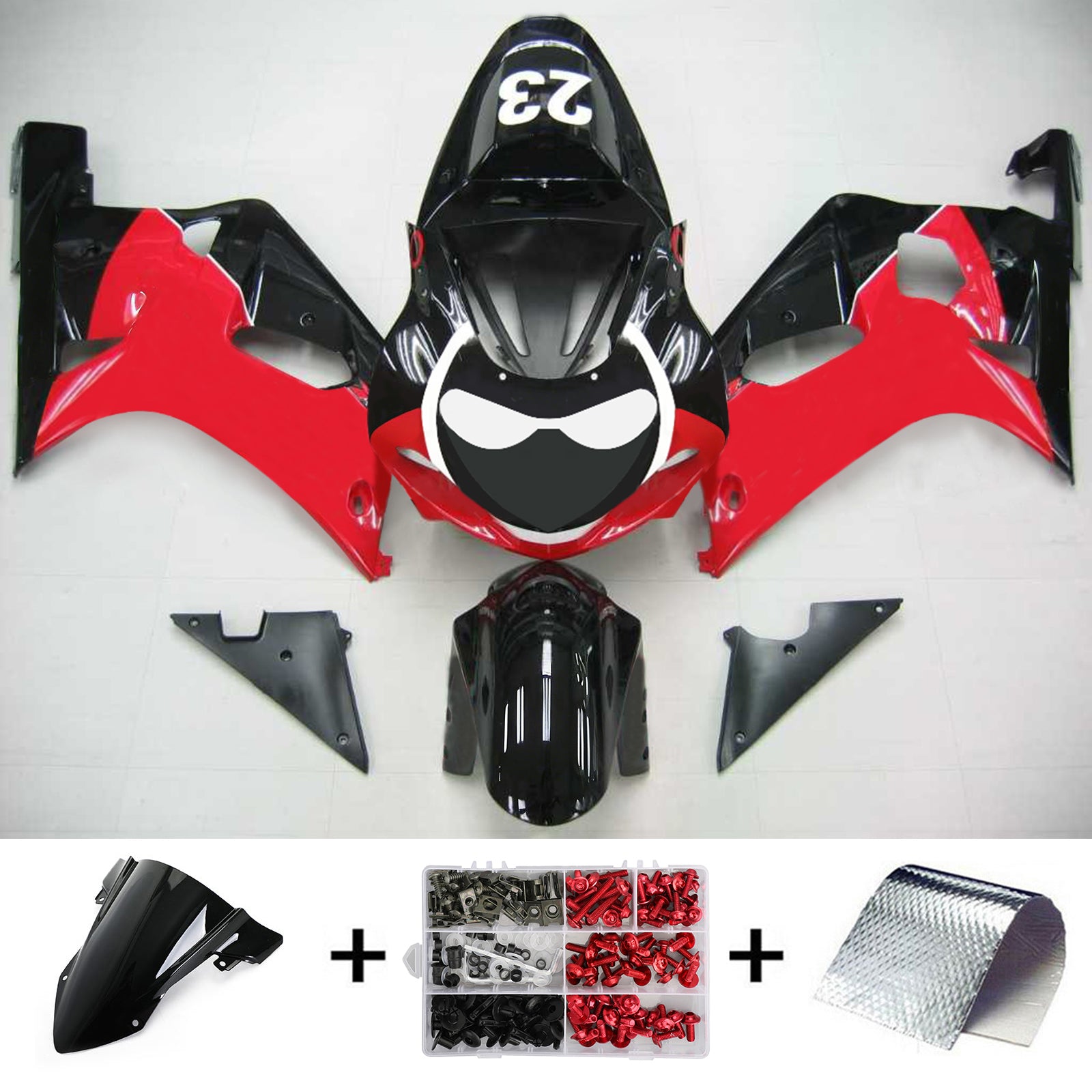 Amotopart Suzuki GSXR750 2001-2003 ABS muovinen korin suojasarja