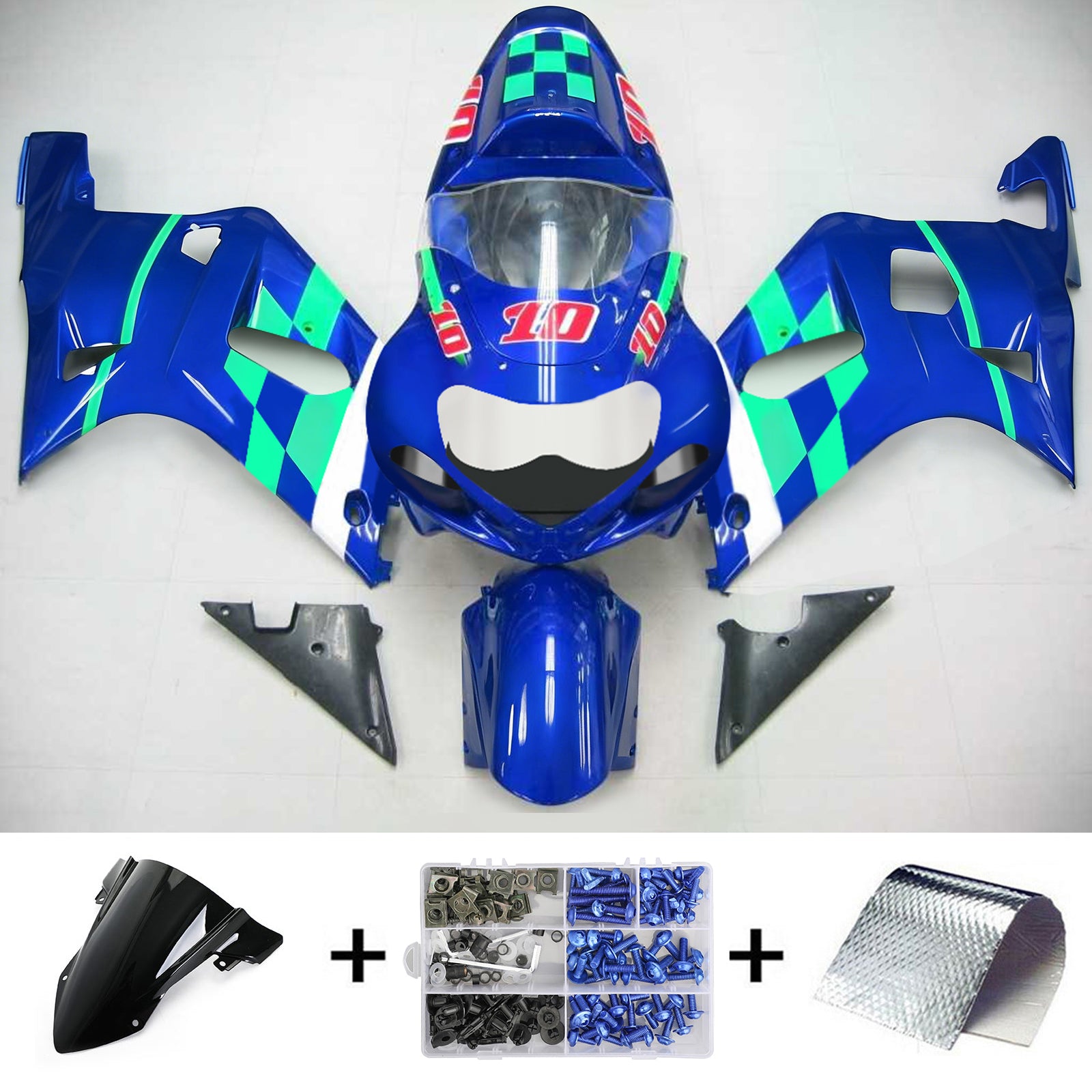 Amotopart Suzuki GSXR750 2001-2003 ABS muovinen korin suojasarja