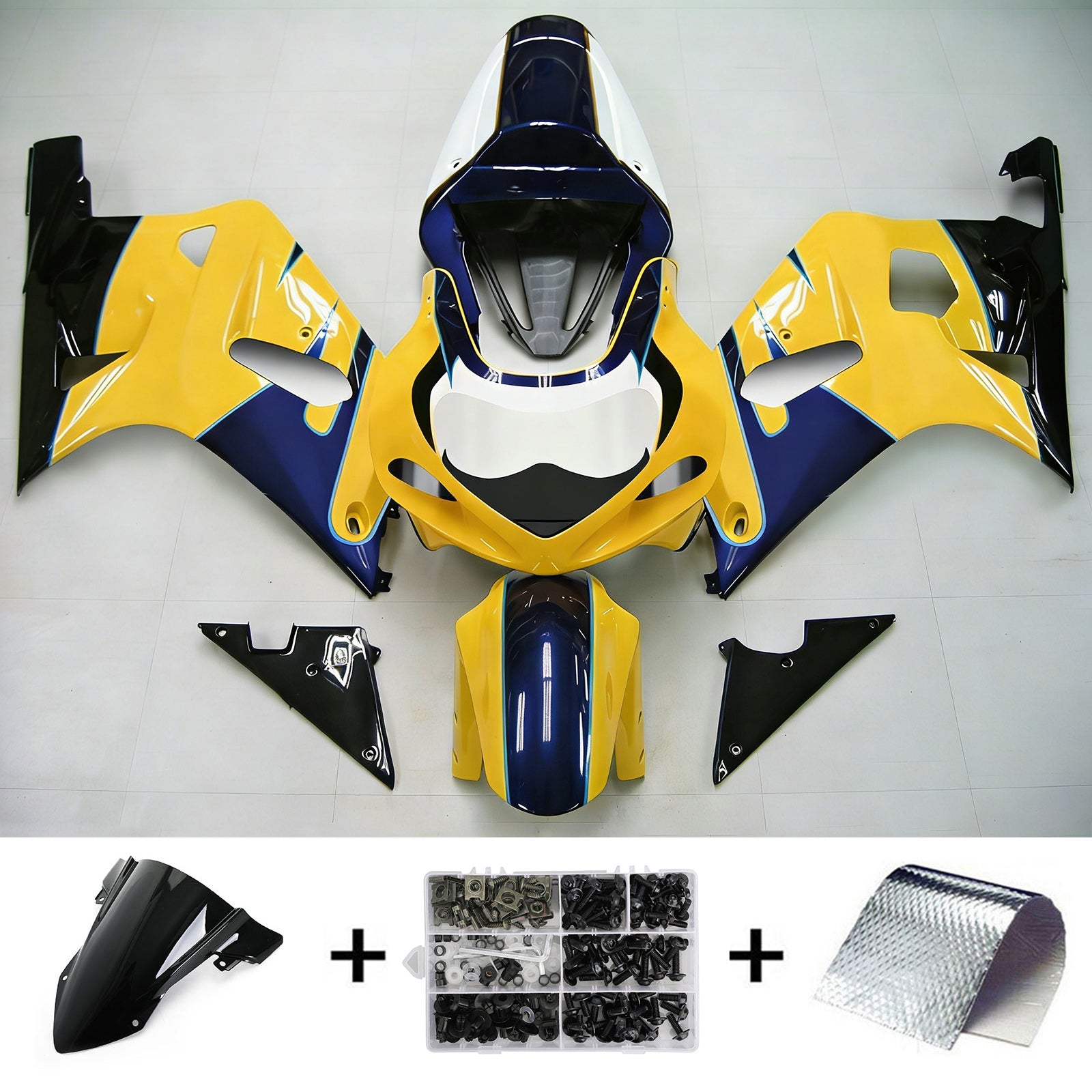 Amotopart Suzuki GSXR750 2001-2003 ABS muovinen korin suojasarja