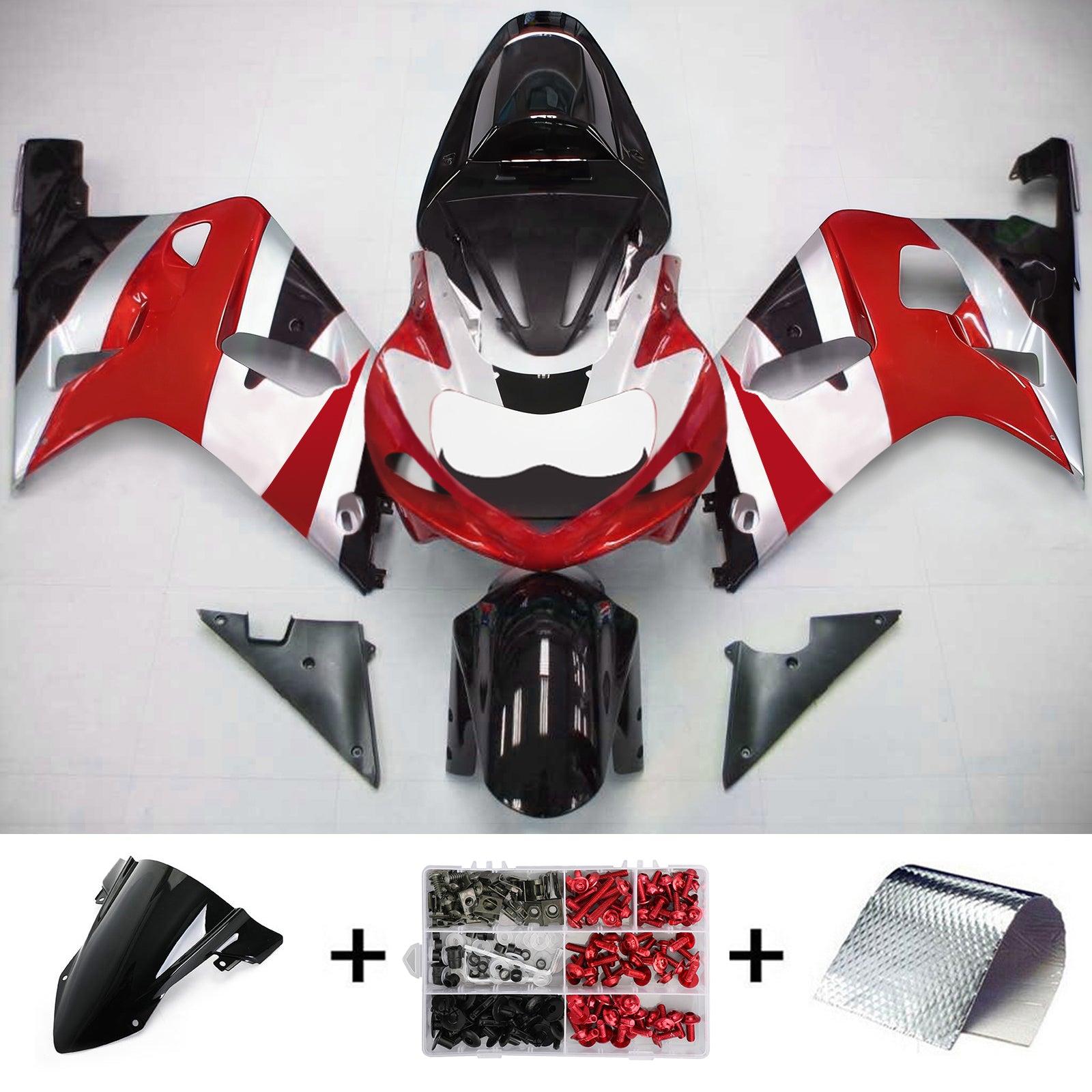 Amotopart Suzuki GSXR750 2001-2003 Komplet oklepa karoserije iz ABS plastike