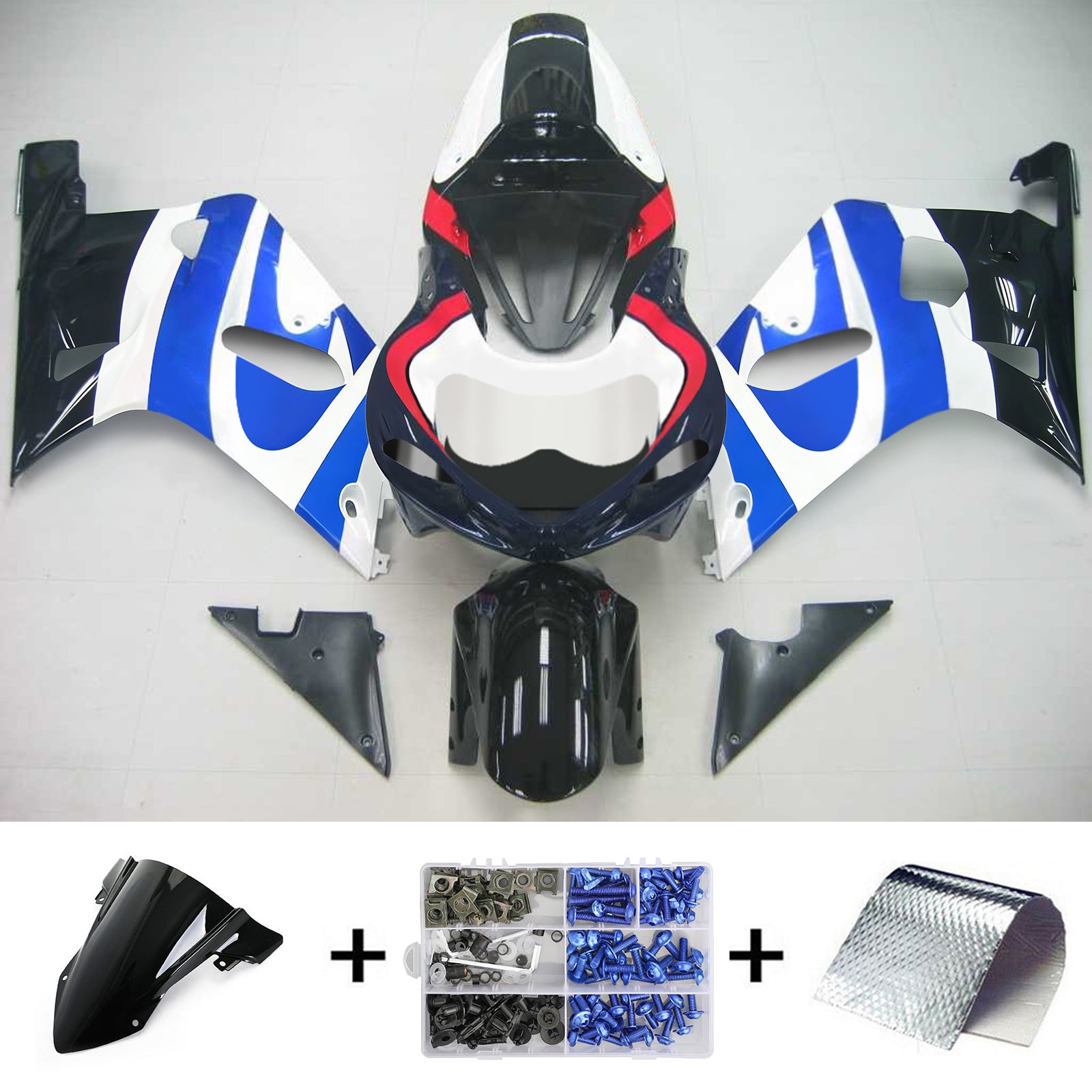 Amotopart Suzuki GSXR750 2001-2003 ABS muovinen korin suojasarja