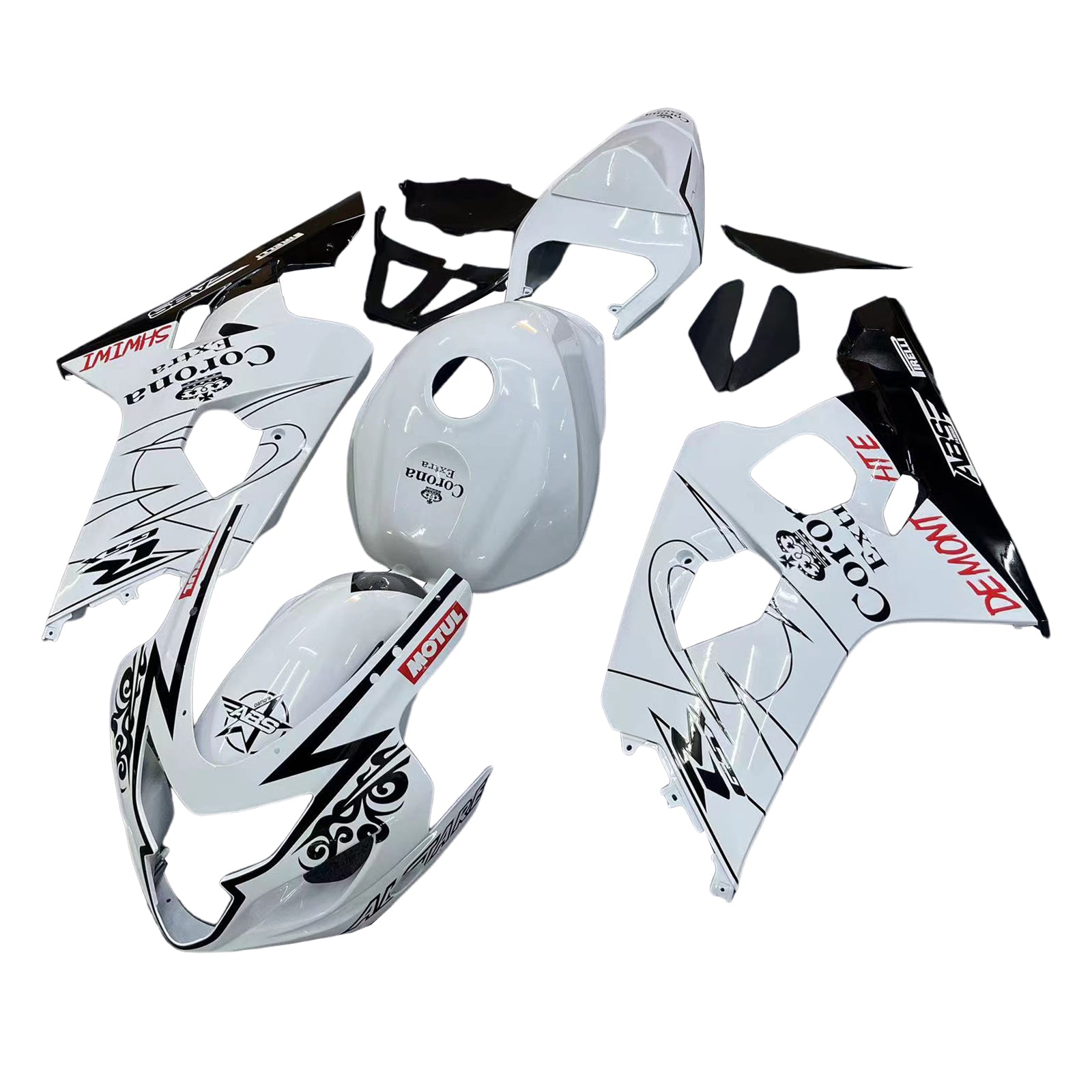 Amotopart Suzuki GSXR 600/750 2004-2005 K4 ABS kunststof carrosseriekuipset