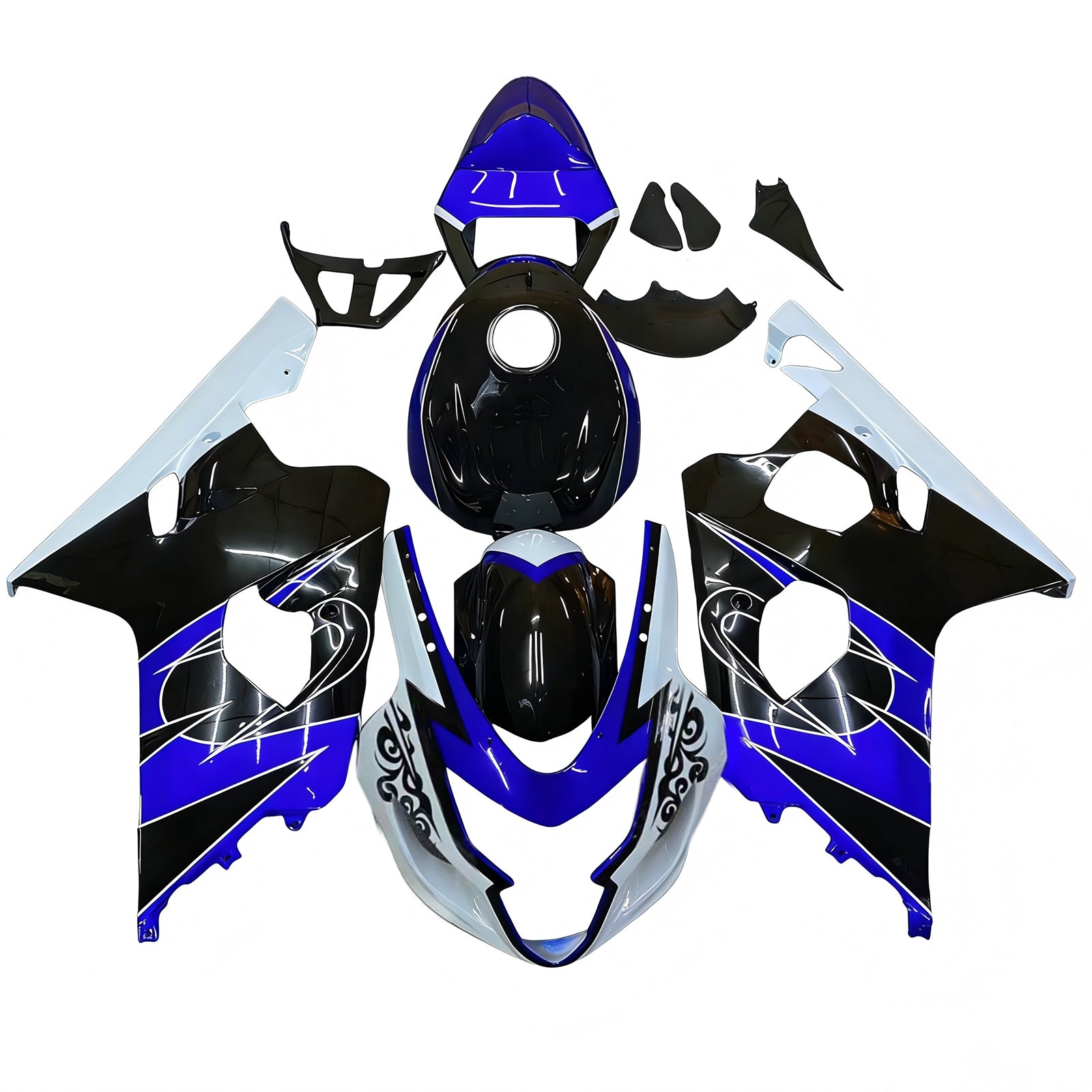 Amotopart Suzuki GSXR 600/750 2004-2005 Kit Carénage Carrosserie Plastique ABS