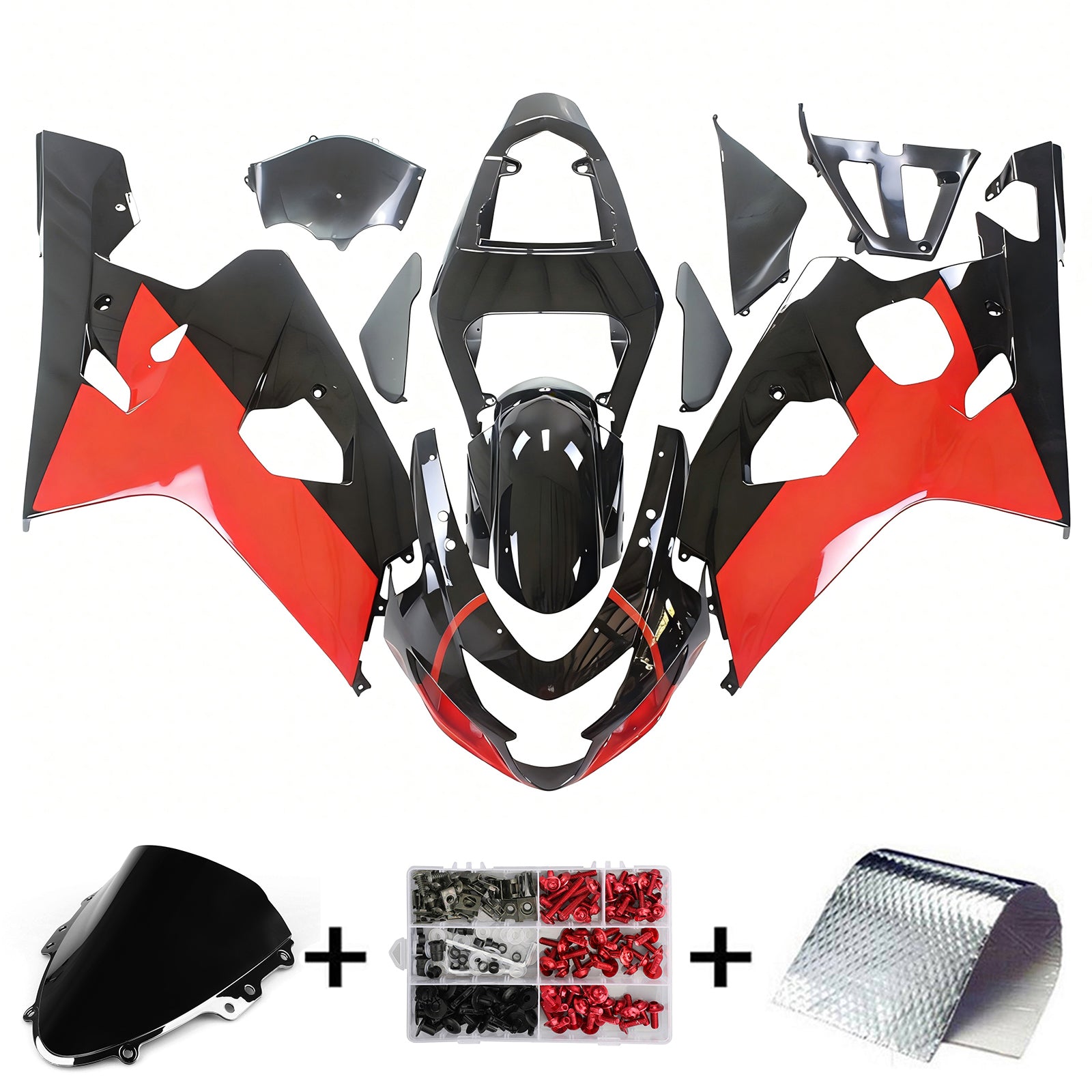 Amotopart Suzuki GSXR 600/750 2004-2005 Zestaw owiewek plastikowych ABS