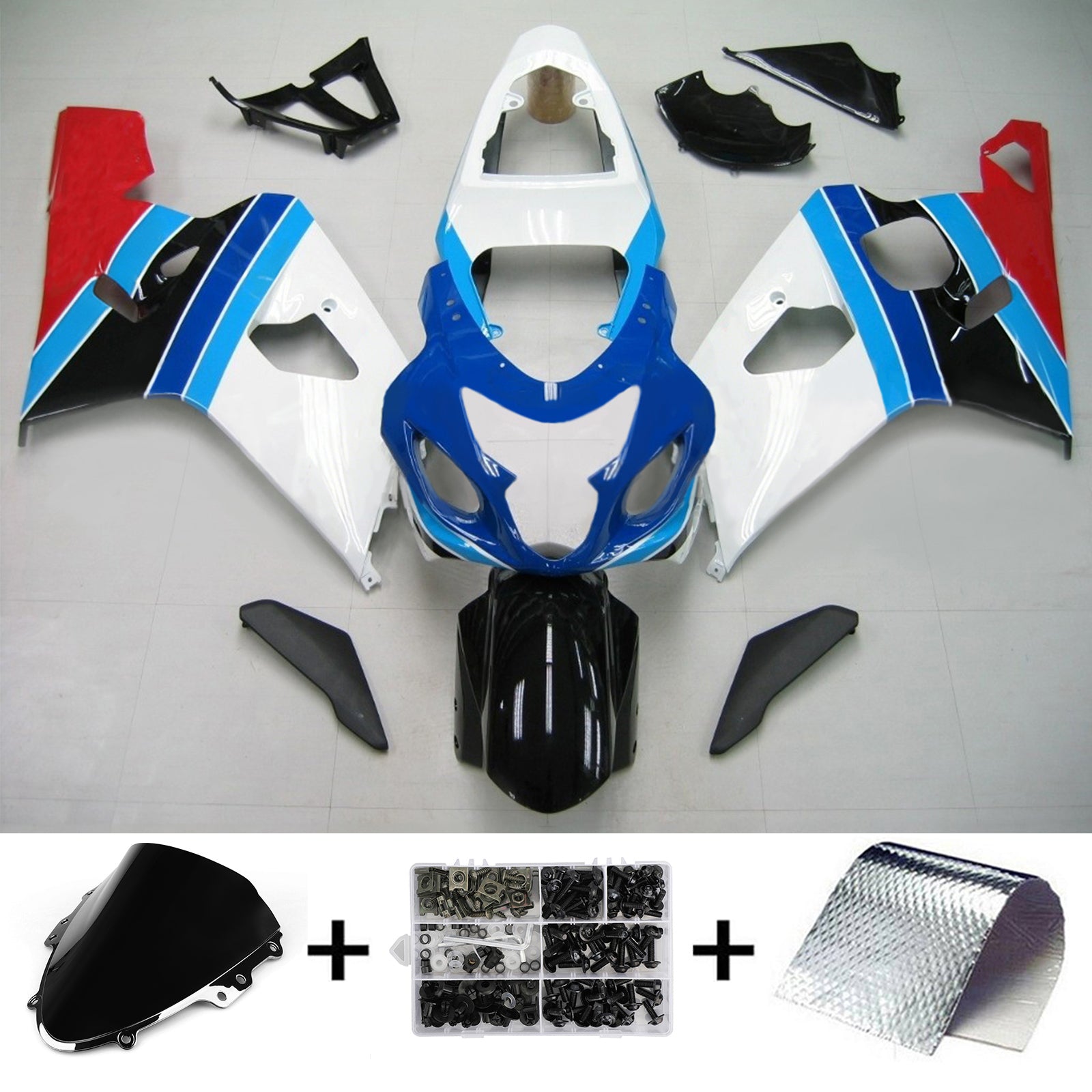 Amotopart Suzuki GSXR 600/750 2004-2005 ABS kunststof carrosseriekuipset