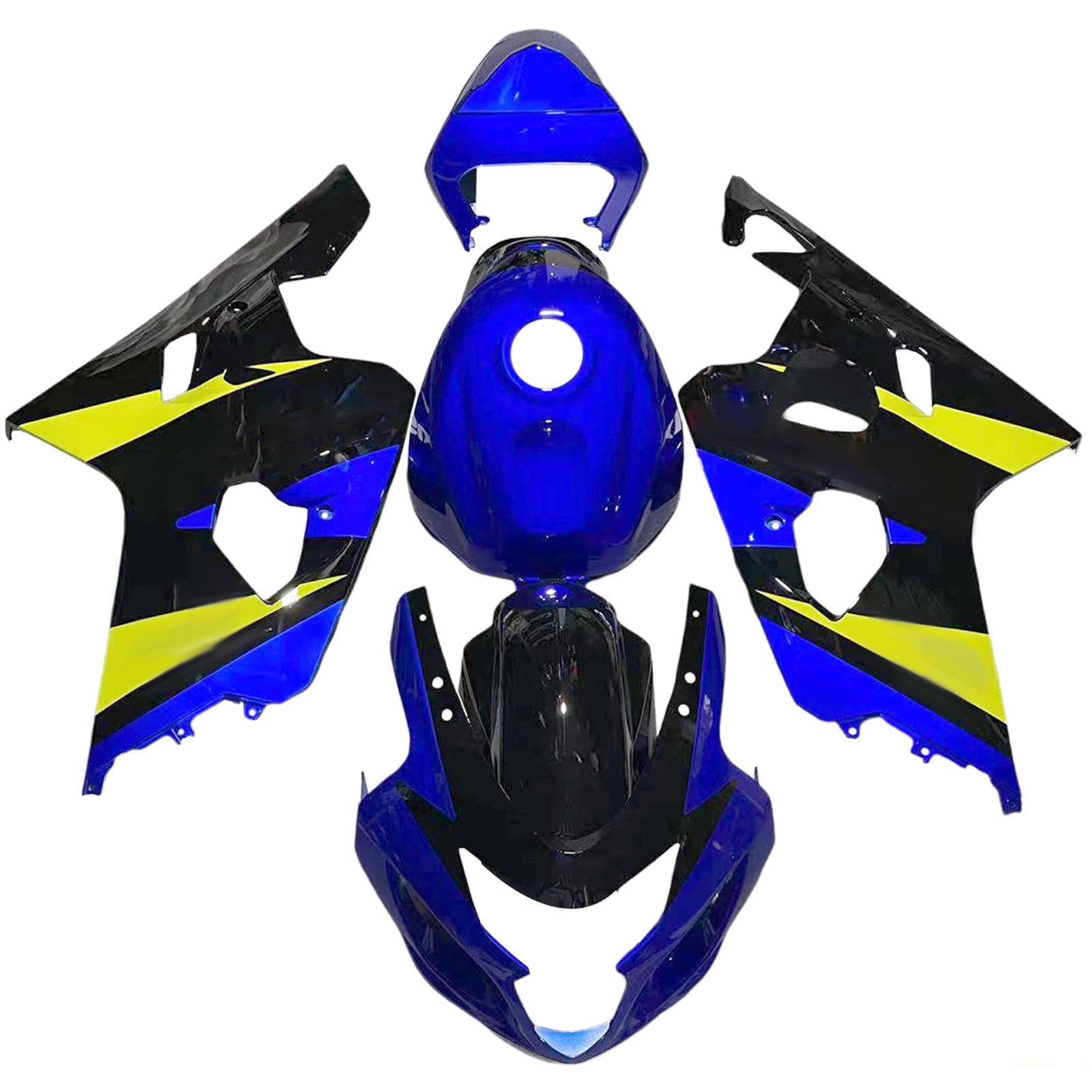 Amotopart Suzuki GSXR 600/750 2004-2005 Kit Carénage Carrosserie Plastique ABS