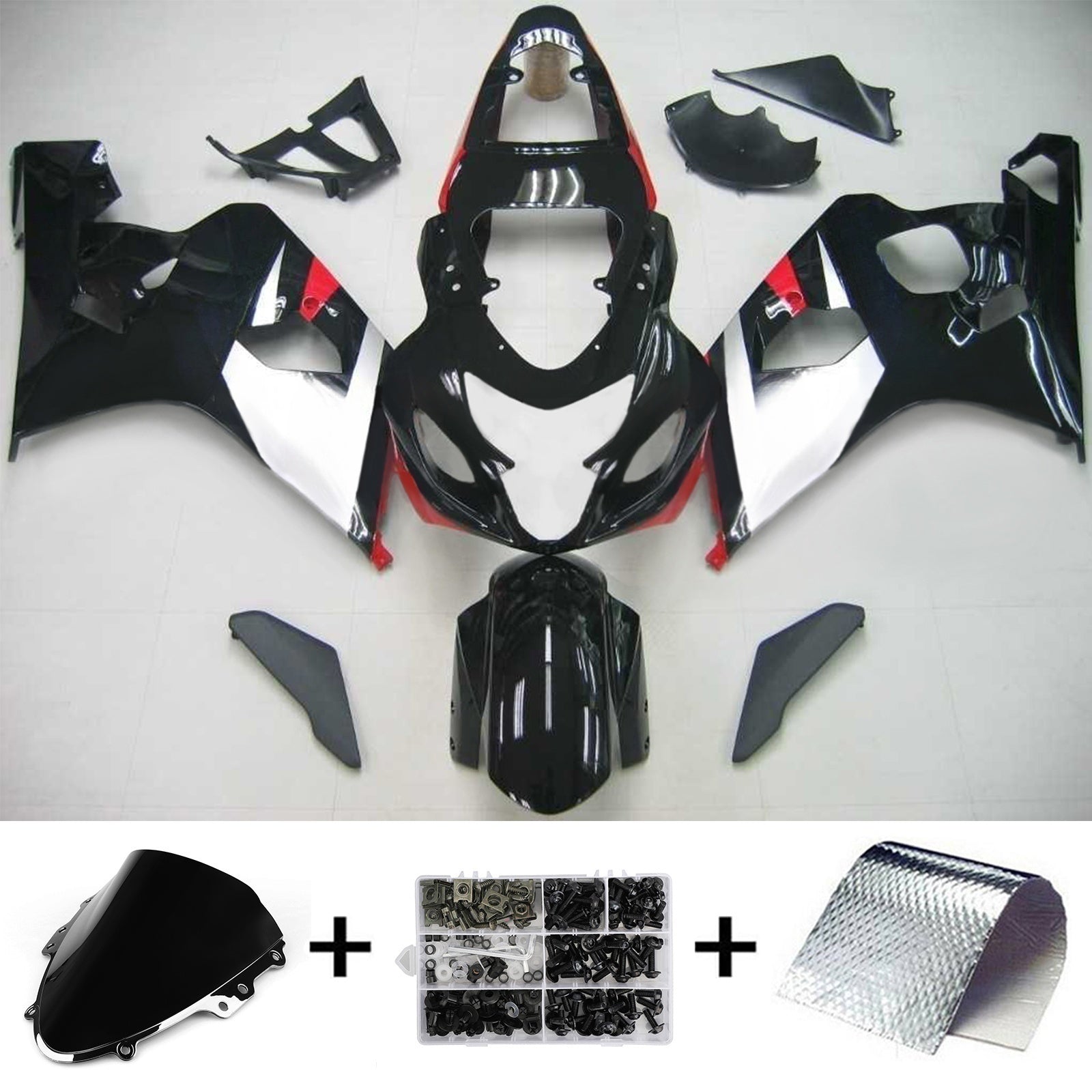 Amotopart Kit carena carrozzeria in plastica ABS Suzuki GSXR 600/750 2004-2005