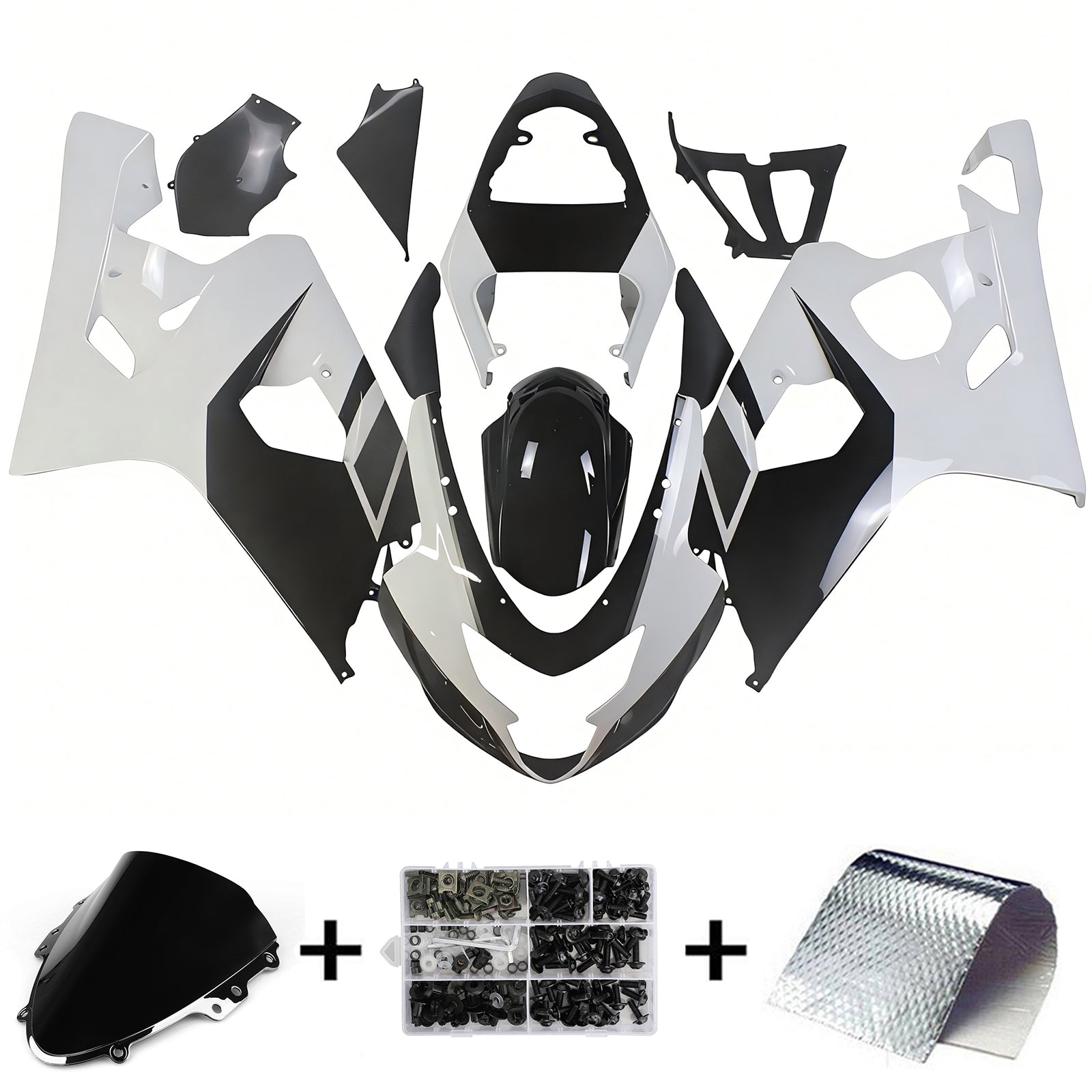 Amotopart Suzuki GSXR 600/750 2004-2005 ABS muovinen korin suojasarja
