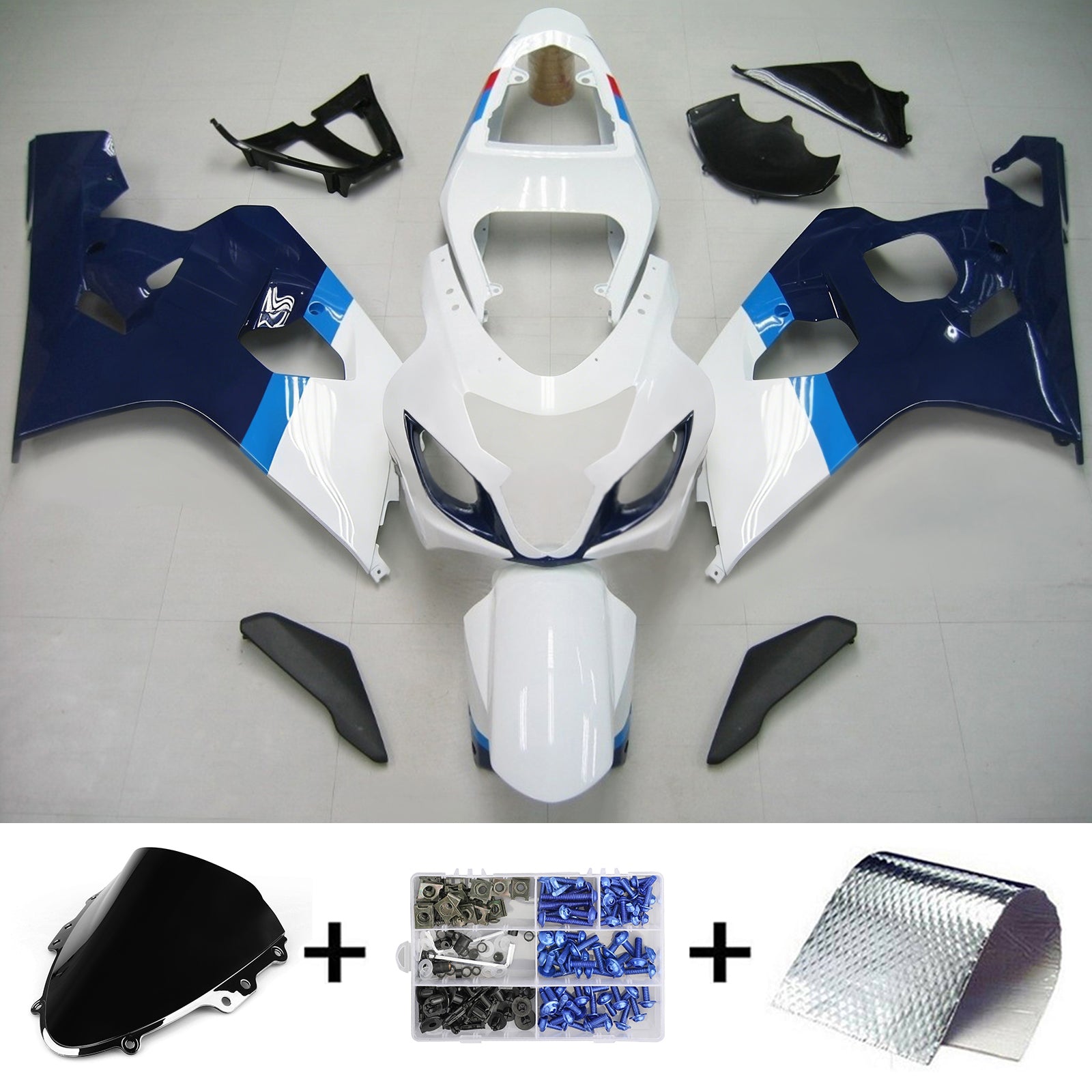 Amotopart Suzuki GSXR 600/750 2004-2005 Kit Carrosserie plastični abs
