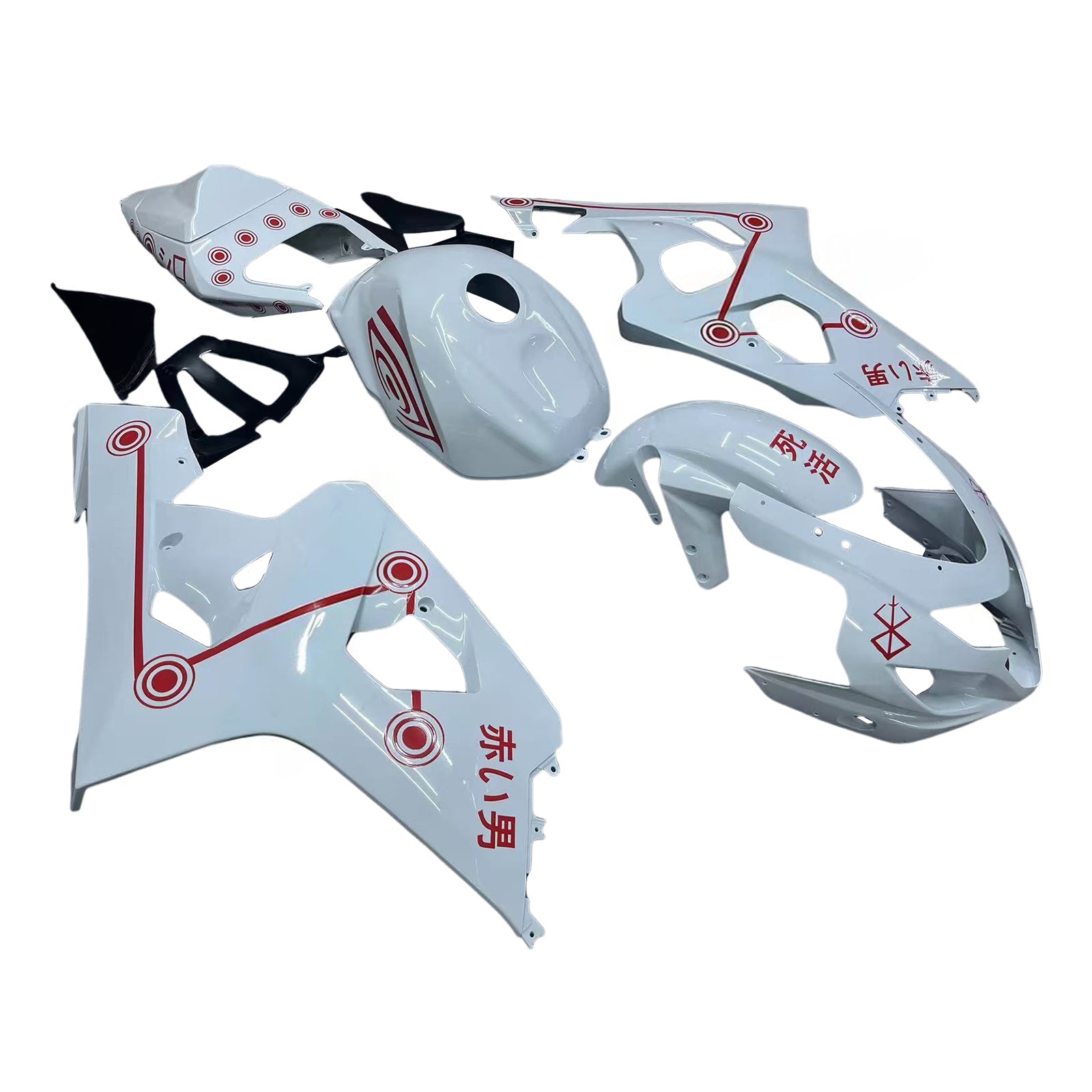 2004-2005 Suzuki GSXR 600/750 K4 Kit de carénage d'injection carrosserie plastique ABS
