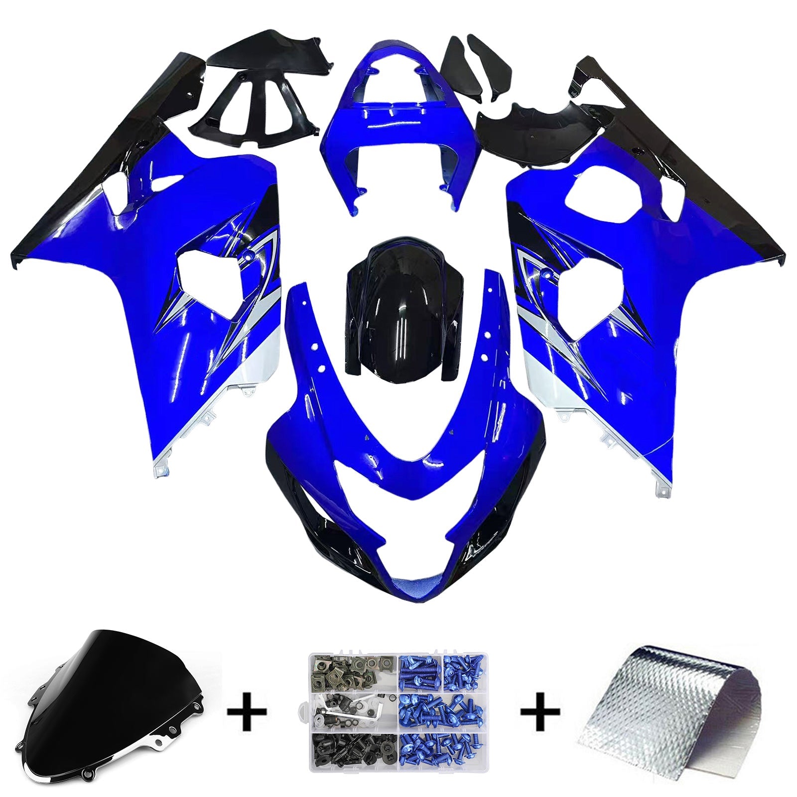 2004-2005 Suzuki GSXR 600/750 K4 Kit de ajuste Inyección de corbulo en plástico de plástico