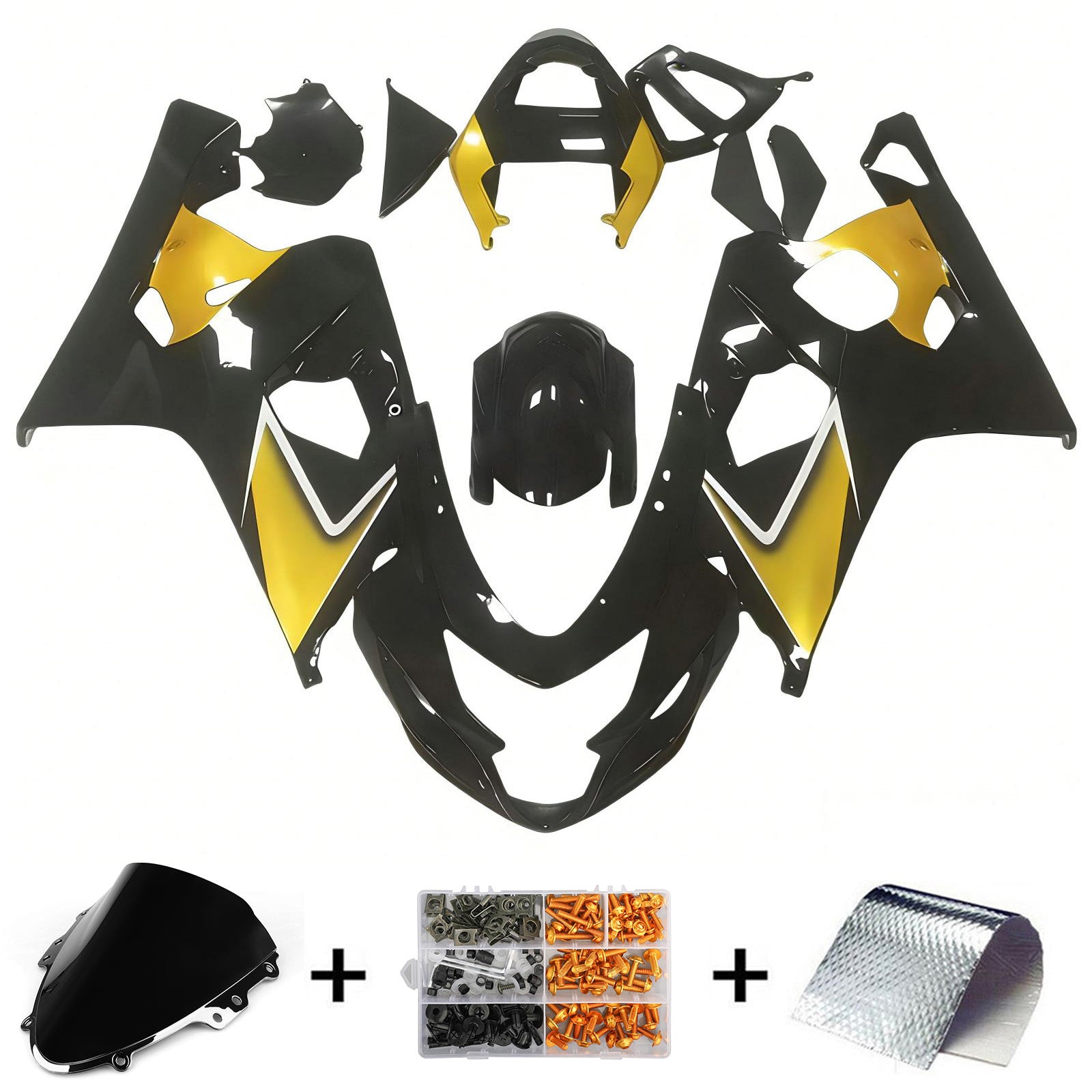 2004-2005 Suzuki GSXR 600/750 K4 Kit de carénage d'injection carrosserie plastique ABS