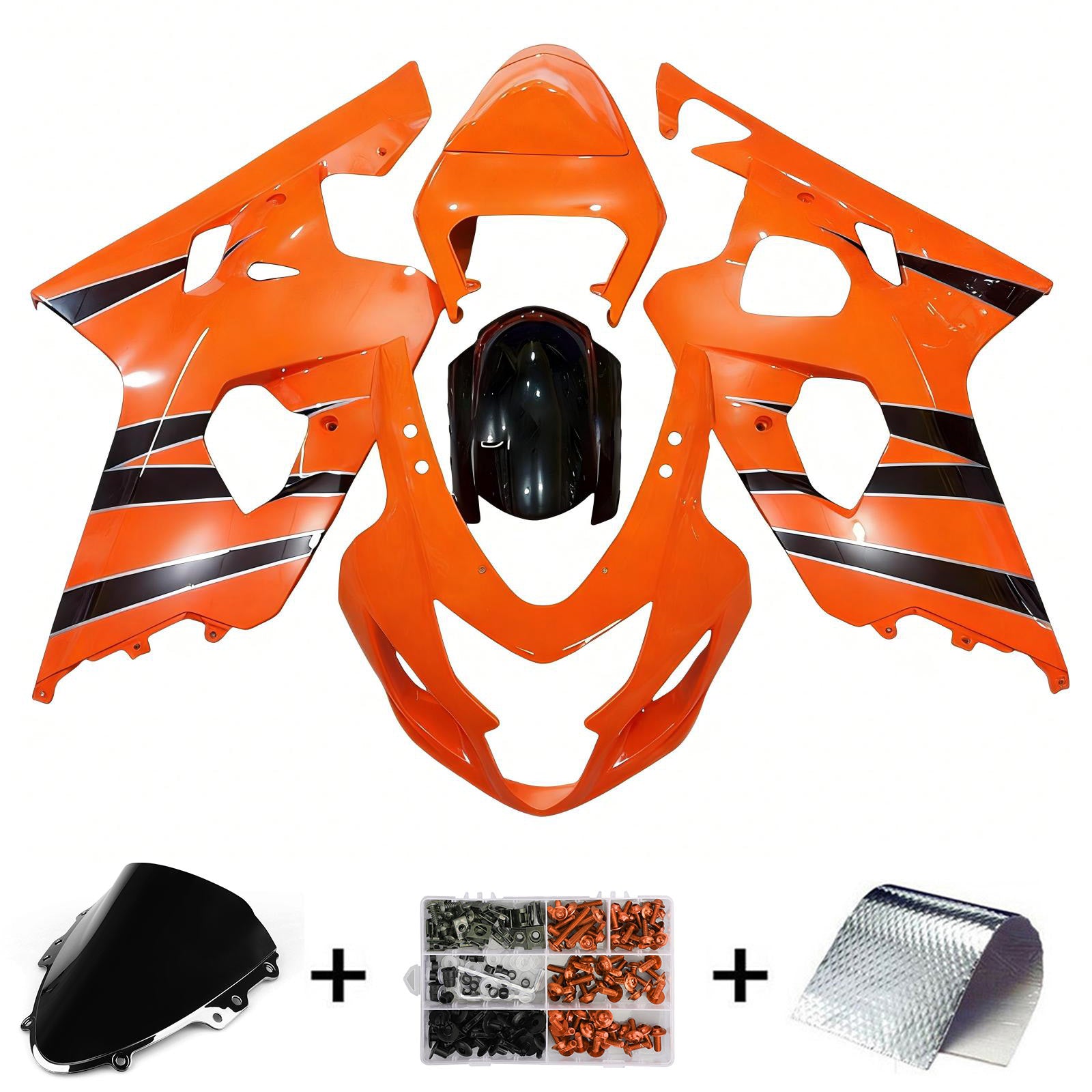 2004-2005 Suzuki GSXR 600/750 K4 Kit de carénage d'injection carrosserie plastique ABS