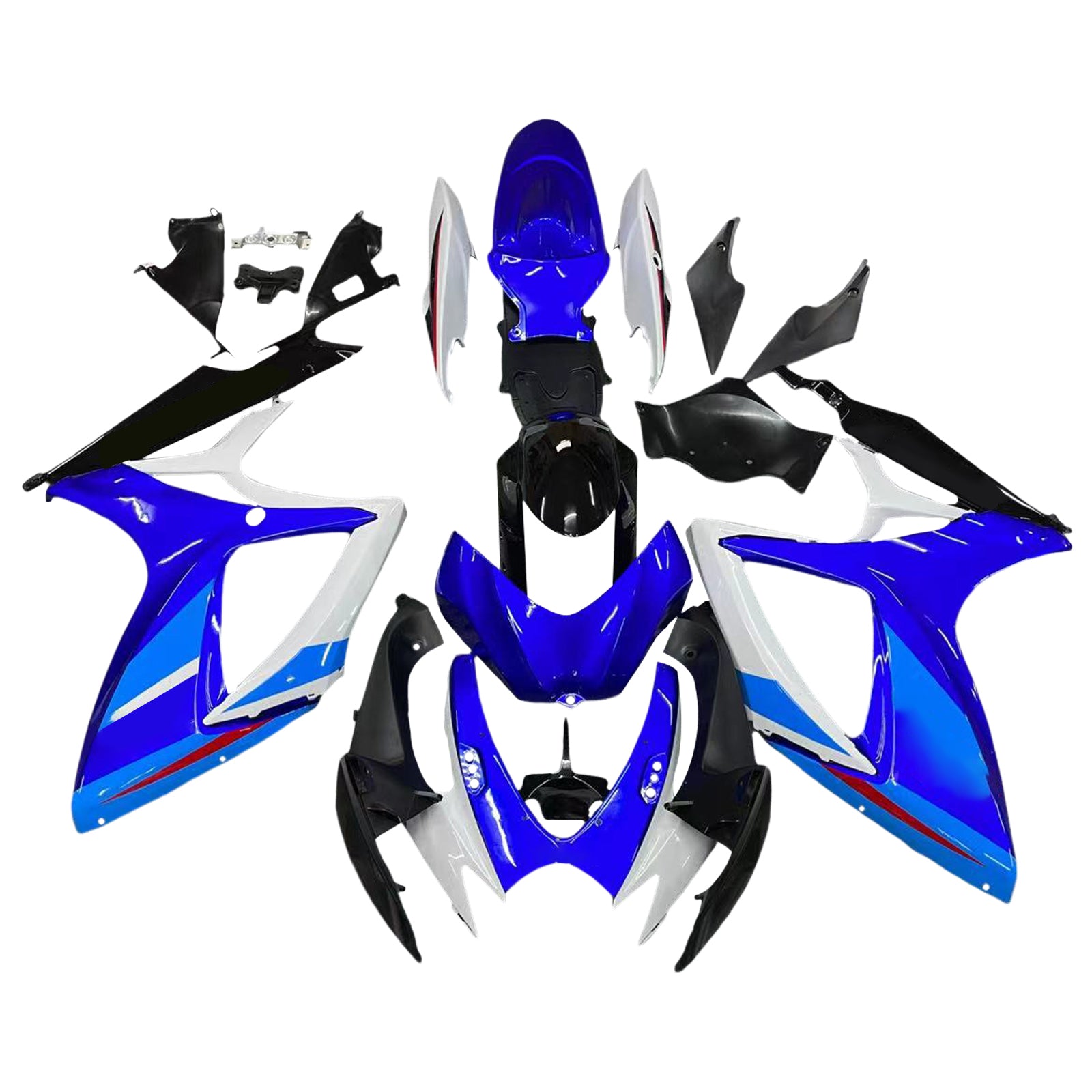 Amotopart Carénages GSXR 600/750 2006-2007 Carrosserie Blue ABS -injektiovalettu muovit Aseta geneerinen