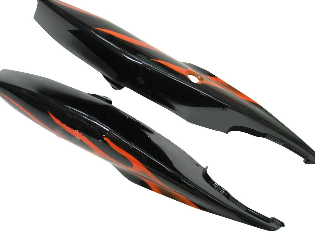 Amotopart stroomlijnkappen 2006-2007 Suzuki GSXR 600 750 zwart en oranje gouden vlam generiek