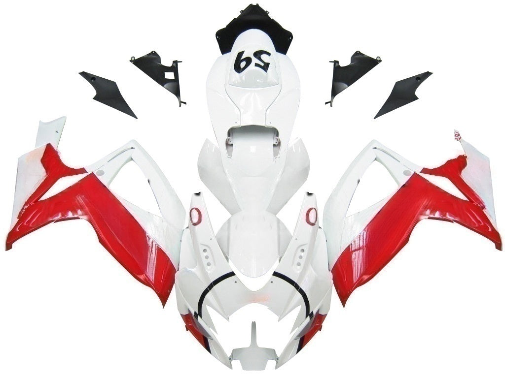 Carénages Amotopart 2006-2007 Suzuki GSXR 600 750 Blanc & Rouge Jordan Generic