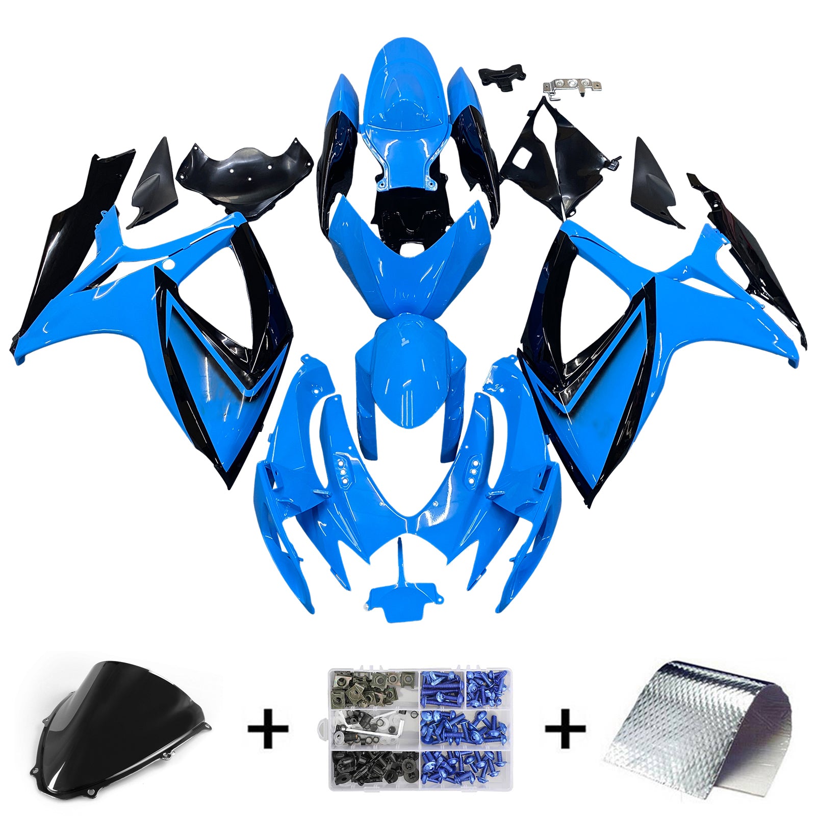 Amotopart Suzuki GSXR 600/750 2006-2007 K6 ABS muovinen korin suojasarja
