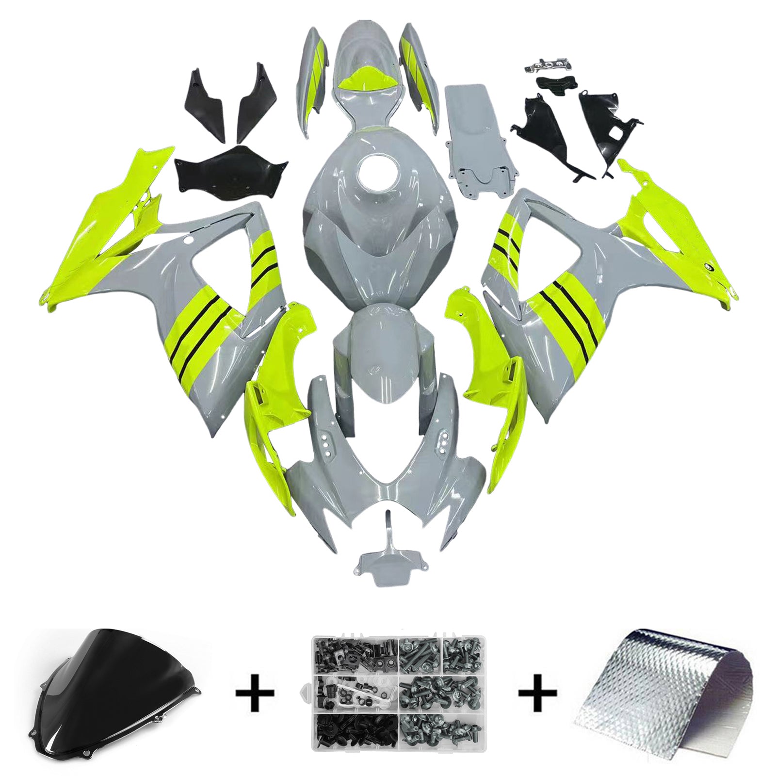 Amotopart Suzuki GSXR 600/750 2006-2007 K6 ABS muovinen korin suojasarja