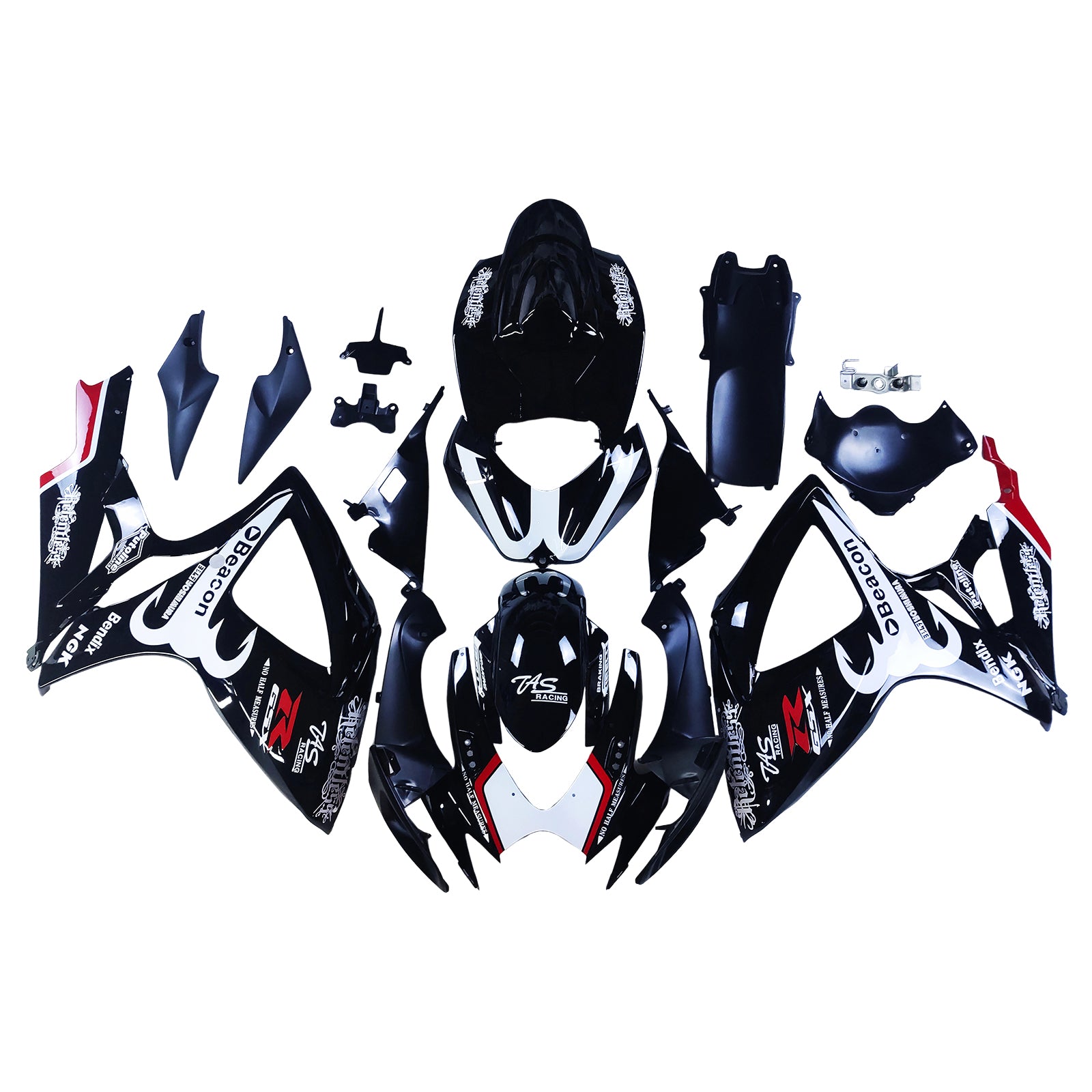 2006-2007 Suzuki GSXR 600/750 K6 Kit de carenado de inyección ABS en plástico