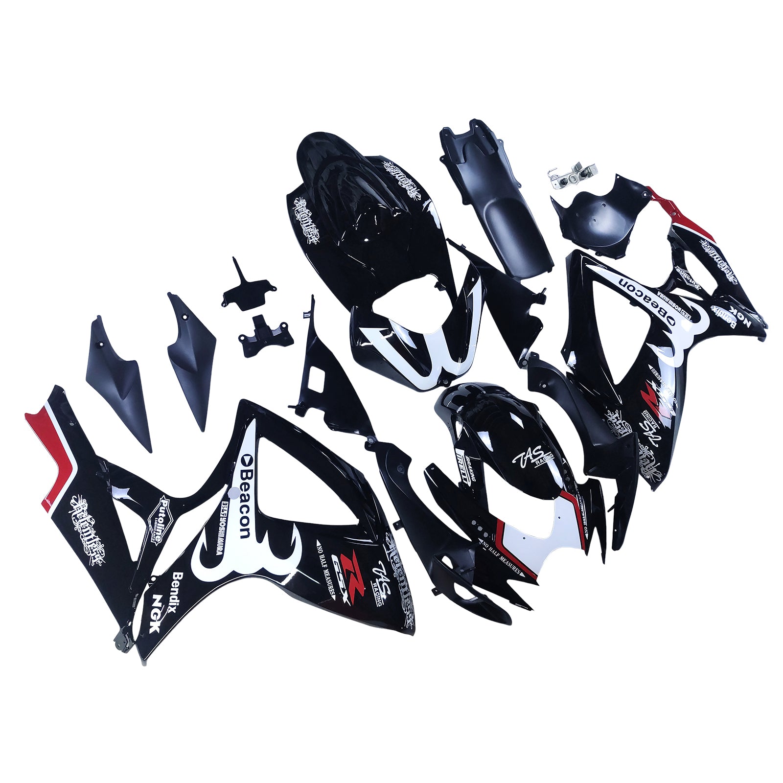 2006-2007 Suzuki GSXR 600/750 K6 Kit de carénage d'injection Bodywork Abs en plastique
