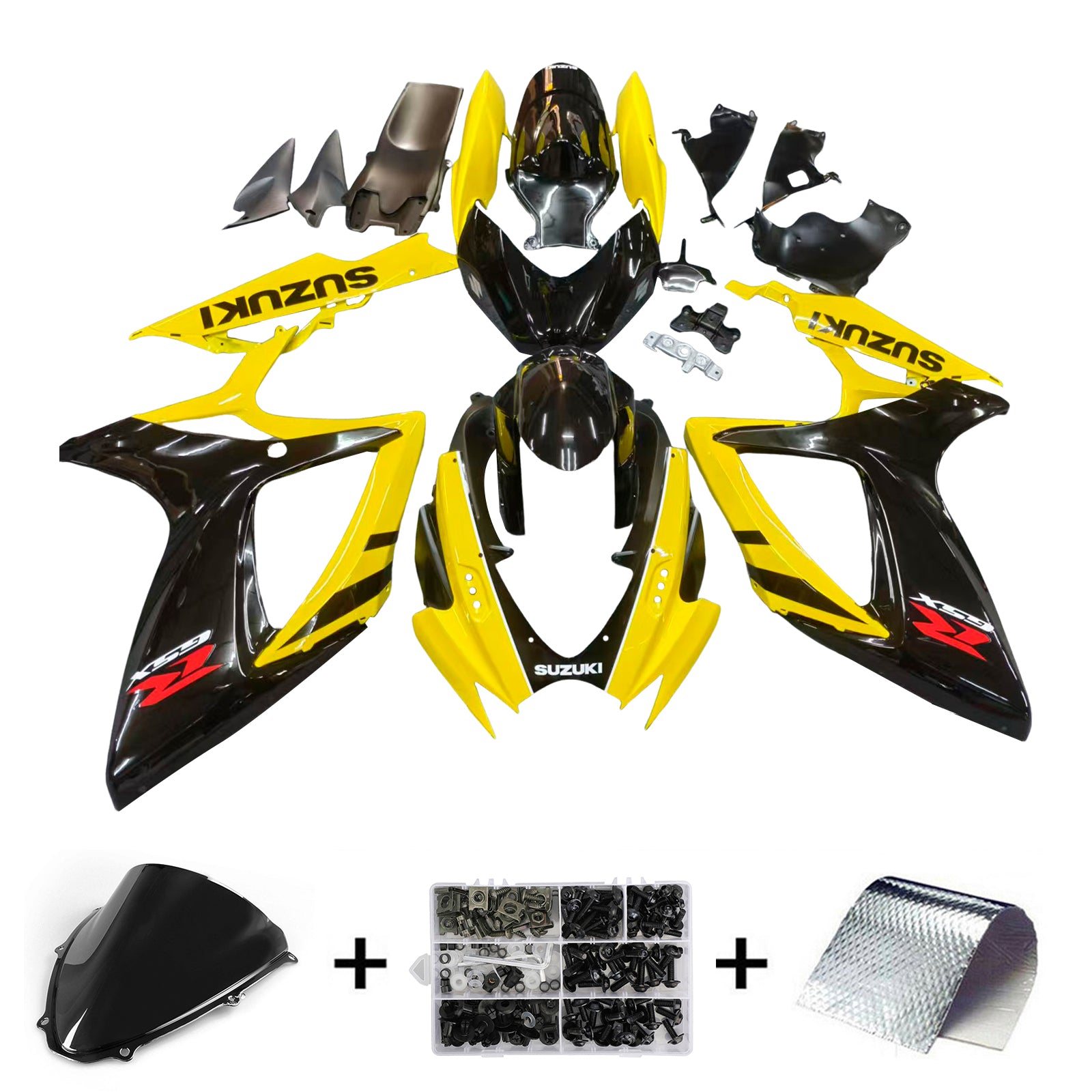 2006-2007 Suzuki GSXR 600/750 K6 Kit de carénage d'injection Bodywork Abs en plastique