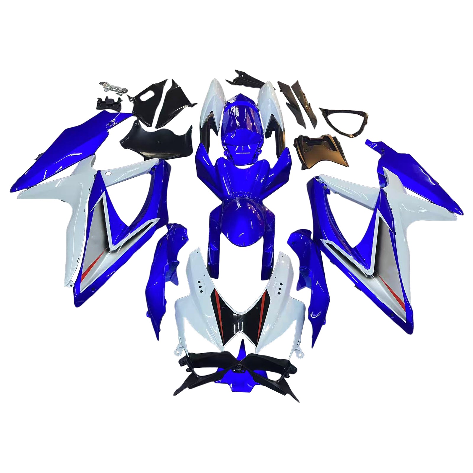 Amotopart Carénages 2008-2010 Suzuki GSXR 600 750 Blanc et Bleu GSXR Generic