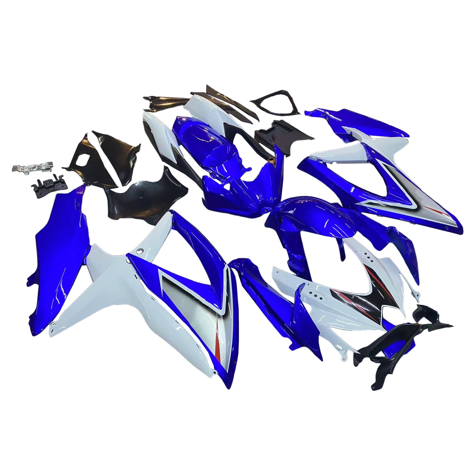 Amotopart Carénages 2008-2010 Suzuki GSXR 600 750 Blanc et Bleu GSXR Generic