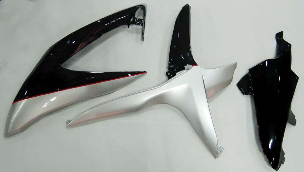 Carénages Amotopart 2008-2010 Suzuki GSXR 600 750 Noir Argent Jordan Generic