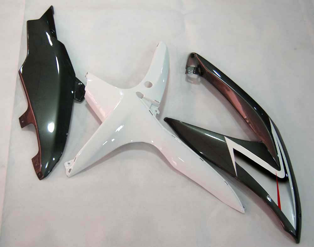 Carénages Amotopart 2008-2010 Suzuki GSXR 600 750 Blanc & Argent GSXR Generic