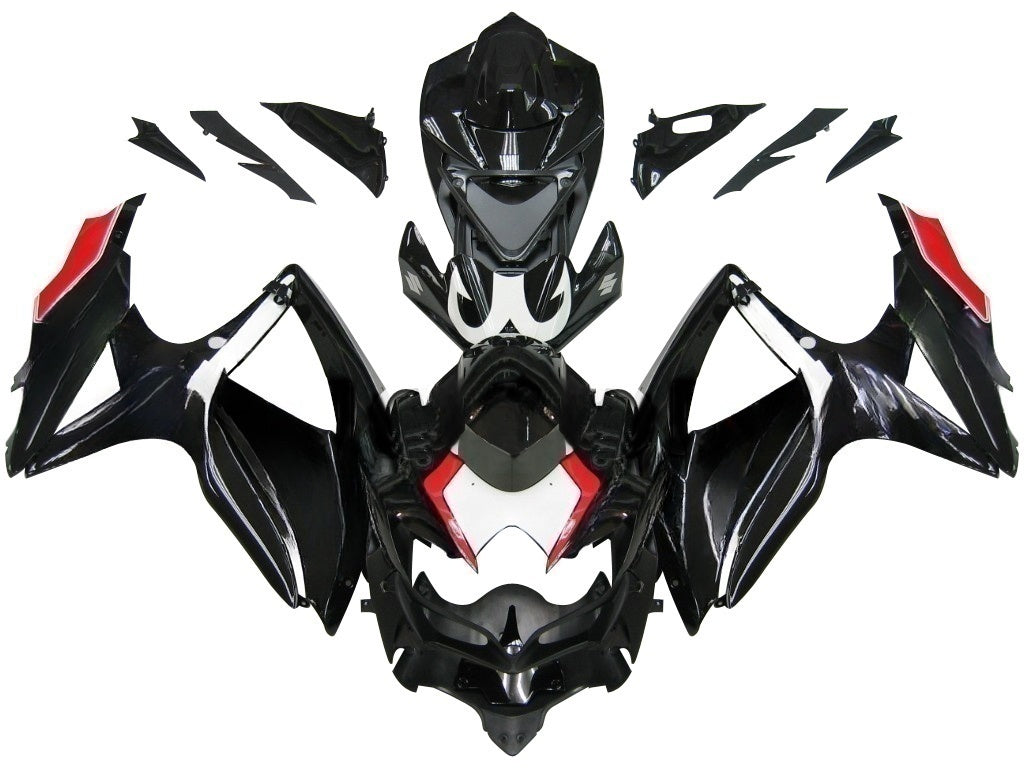 Carénages Amotopart 2008-2010 Suzuki GSXR 600 750 Noir Rouge Relentless Generic