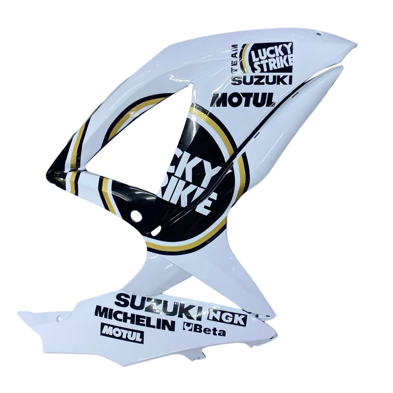 Amotopart stroomlijnkappen 2008-2010 Suzuki GSXR 600 750 wit zwart Lucky Strike generiek