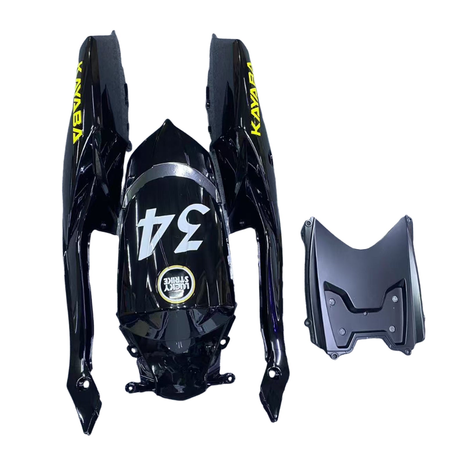 Amotopart stroomlijnkappen 2008-2010 Suzuki GSXR 600 750 wit zwart Lucky Strike generiek