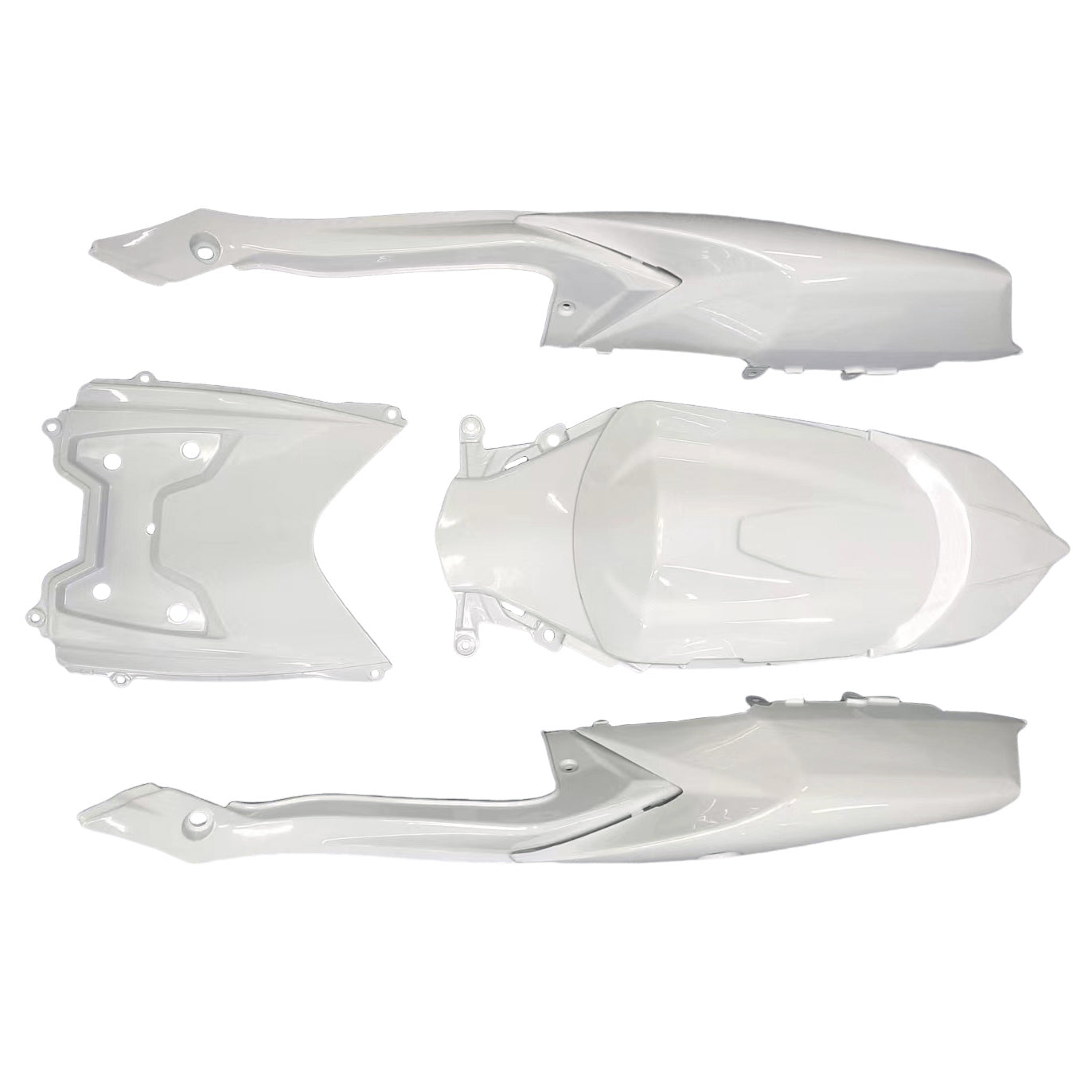 Carénages Amotopart 2008-2010 Suzuki GSXR 600 750 Blanc Noir GSXR Generic