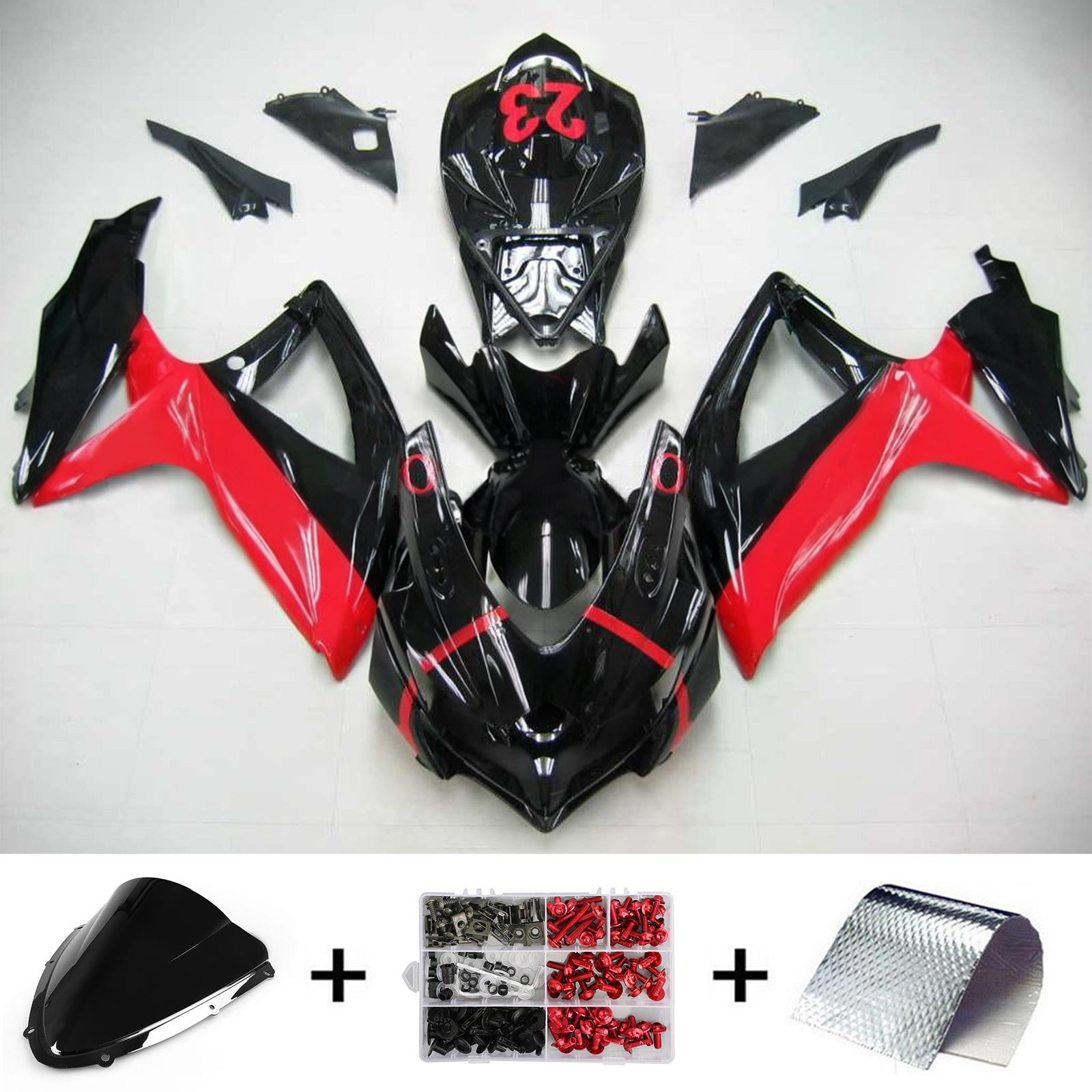 Amotopart Suzuki GSXR 600/750 2008-2010 ABS kunststof carrosseriekuipset K8