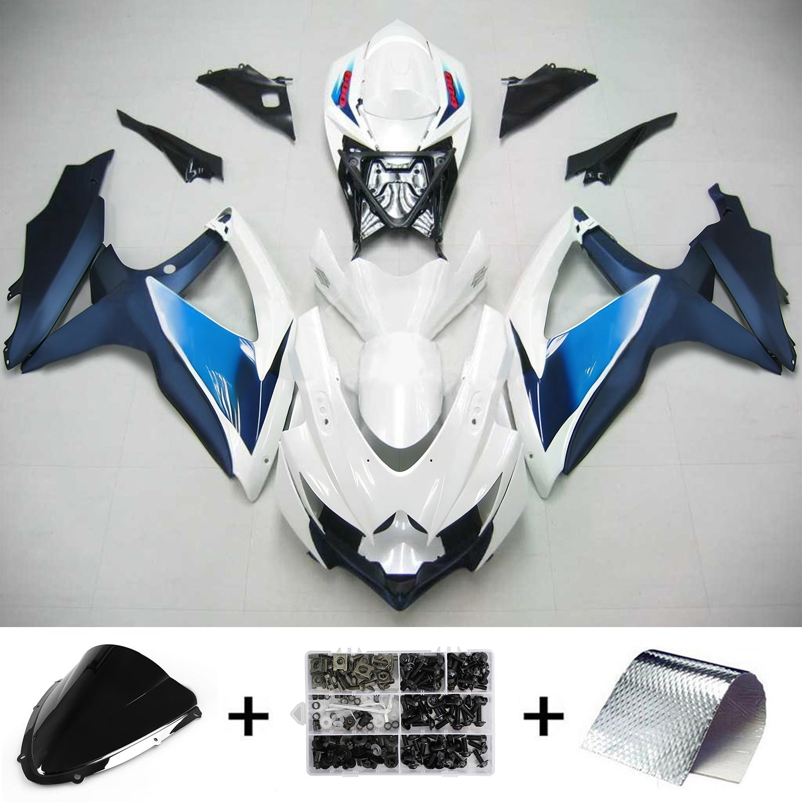 Kit de carénage par injection , carrosserie en plastique ABS Pour Suzuki GSXR 600/750 2008-2010 K8
