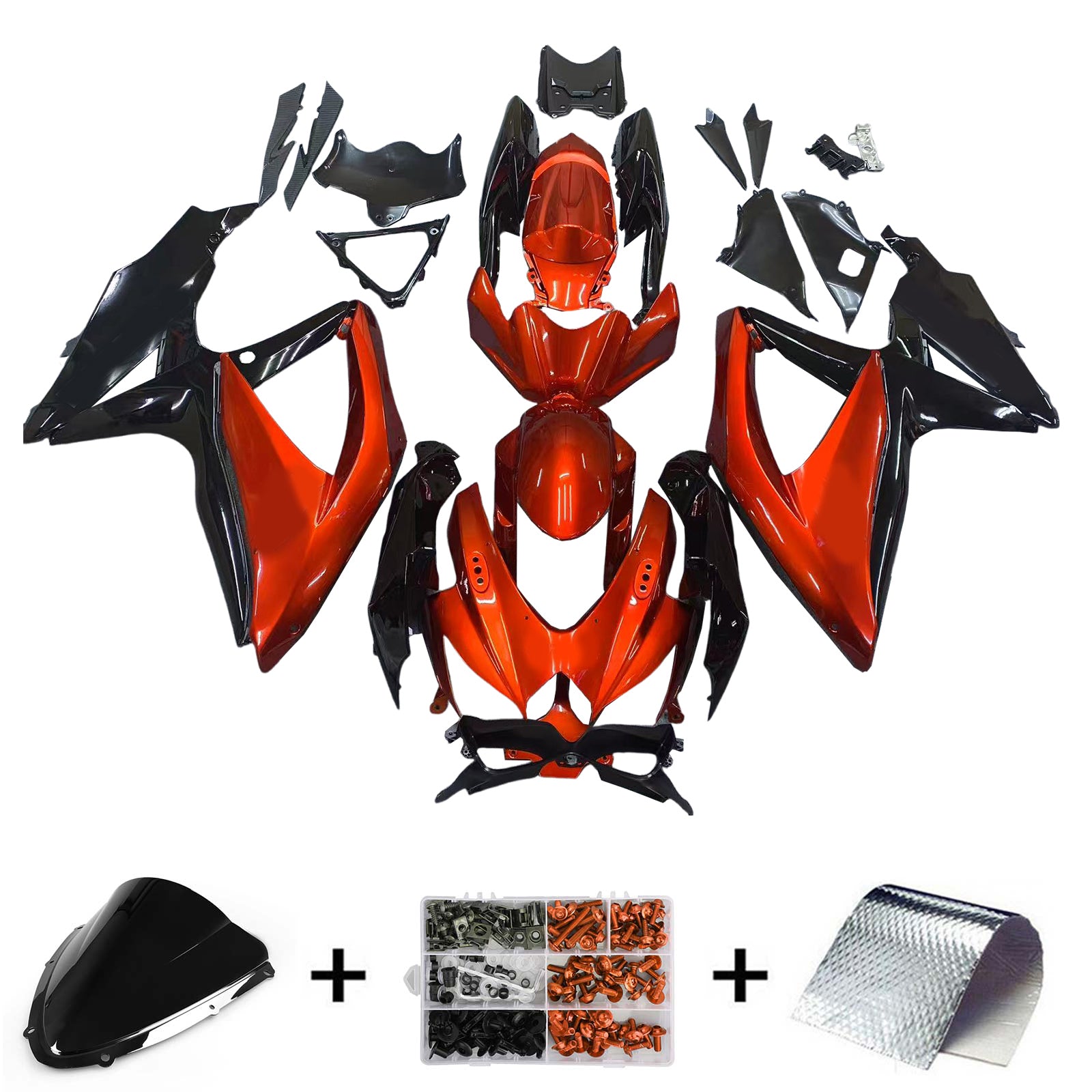 Amotopart Suzuki GSXR 600/750 2008-2010 Kit Plastic Bodest Abs K8