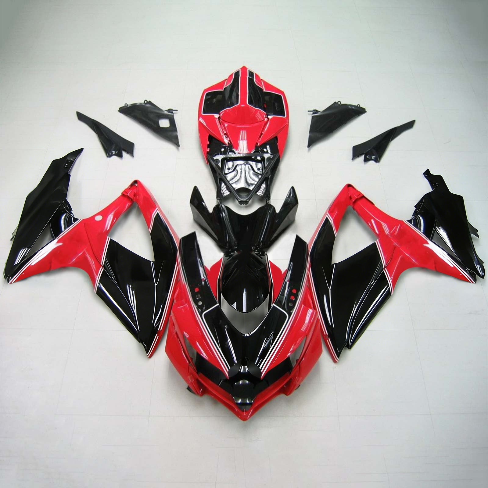 Amotopart Suzuki GSXR 600/750 2008-2010 ABS kunststof carrosseriekuipset K8