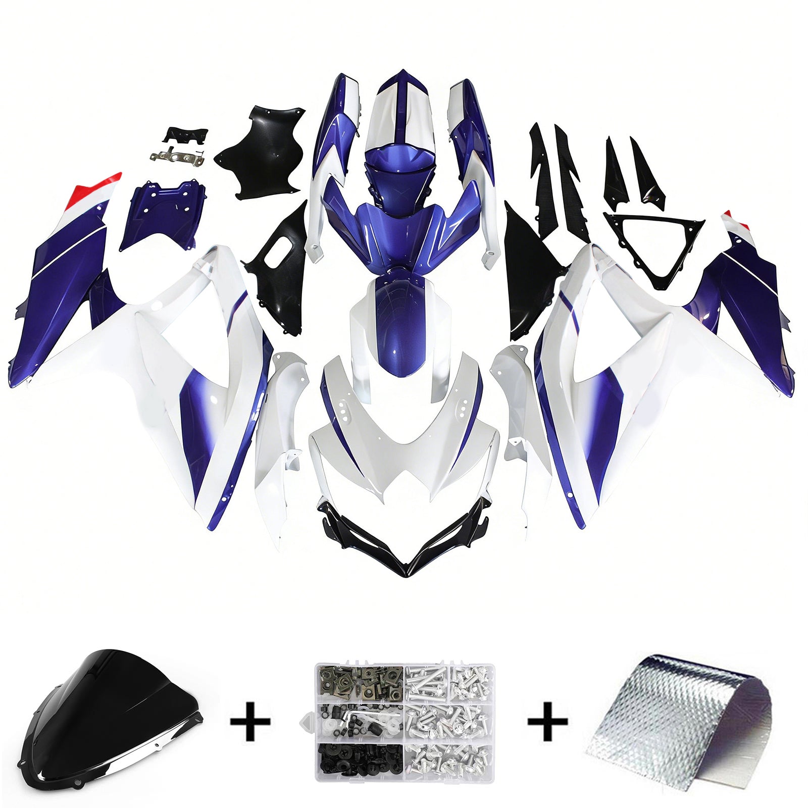 Amotopart Suzuki GSXR 600/750 2008-2010 Zestaw z tworzywa sztucznego ABS K8