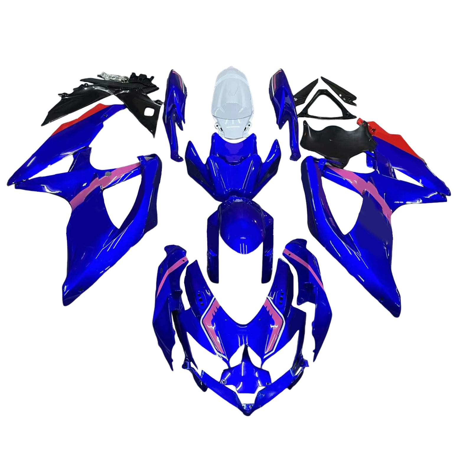 Amotopart Suzuki GSXR 600/750 2008-2010 Kit Carénage Carrosserie Plastique ABS K8