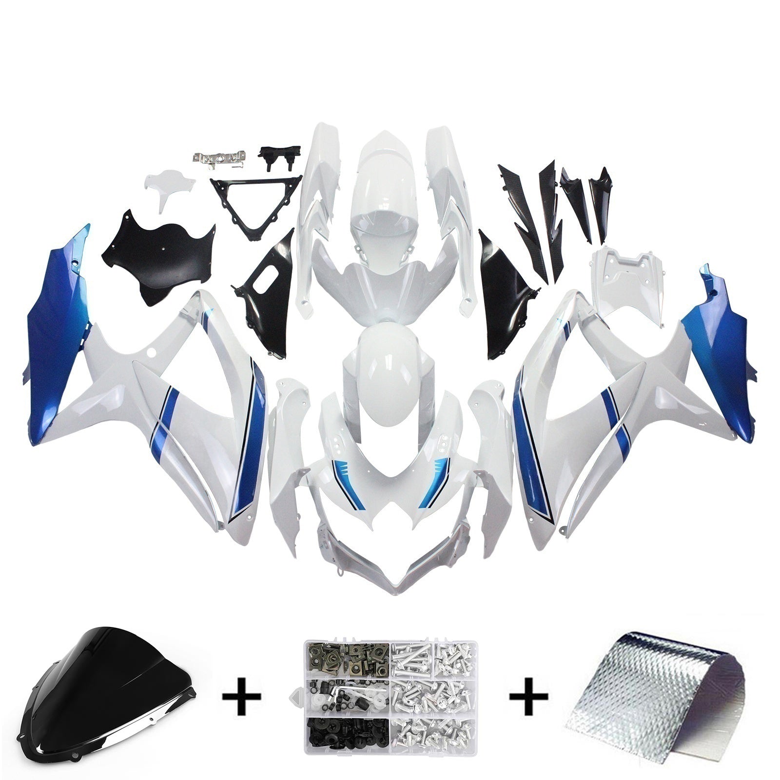 Amotopart Suzuki GSXR 600/750 2008-2010 kit di plastica BODE BODE ABS K8
