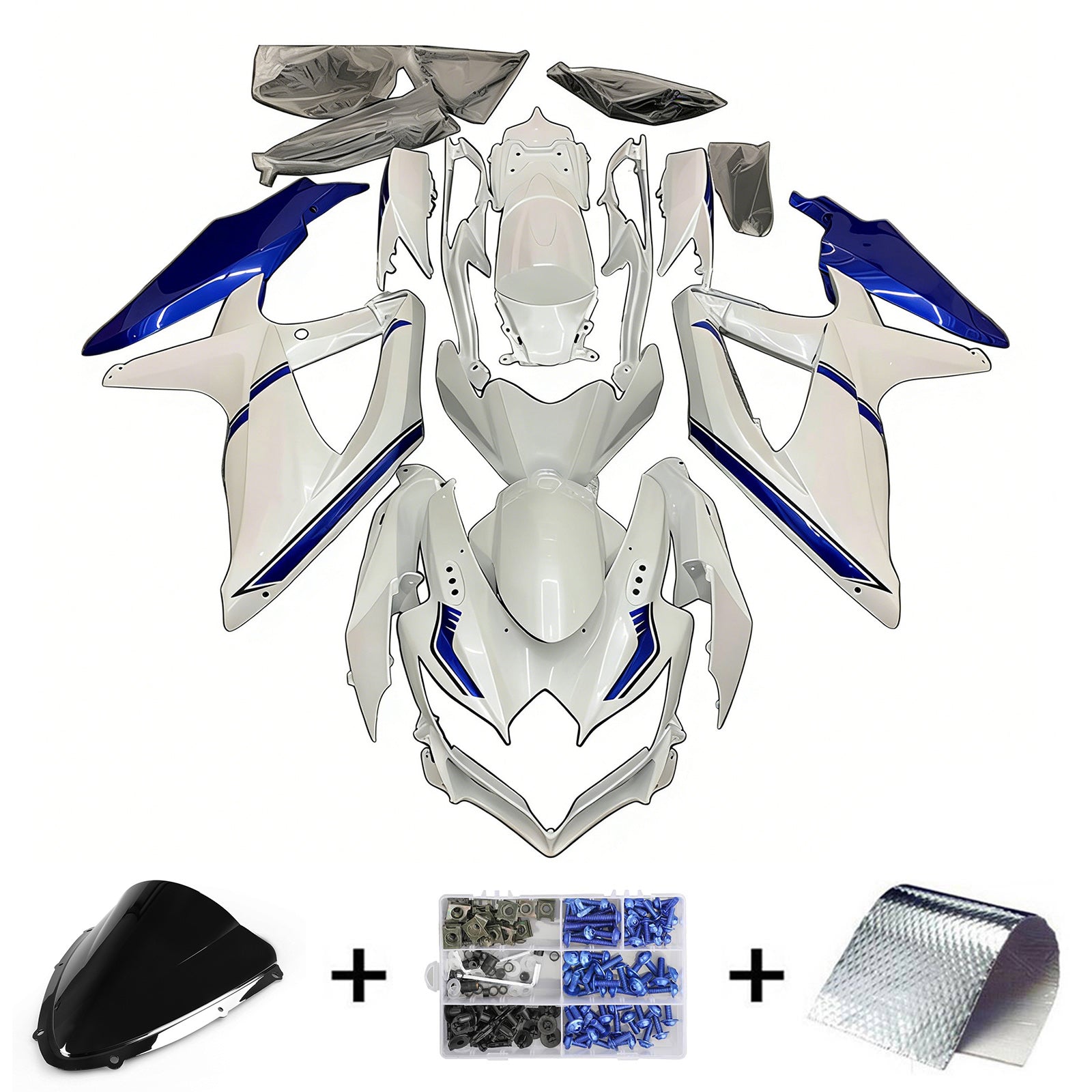 Amotopart Suzuki GSXR 600/750 2008-2010 K8 ABS muovinen korin suojasarja