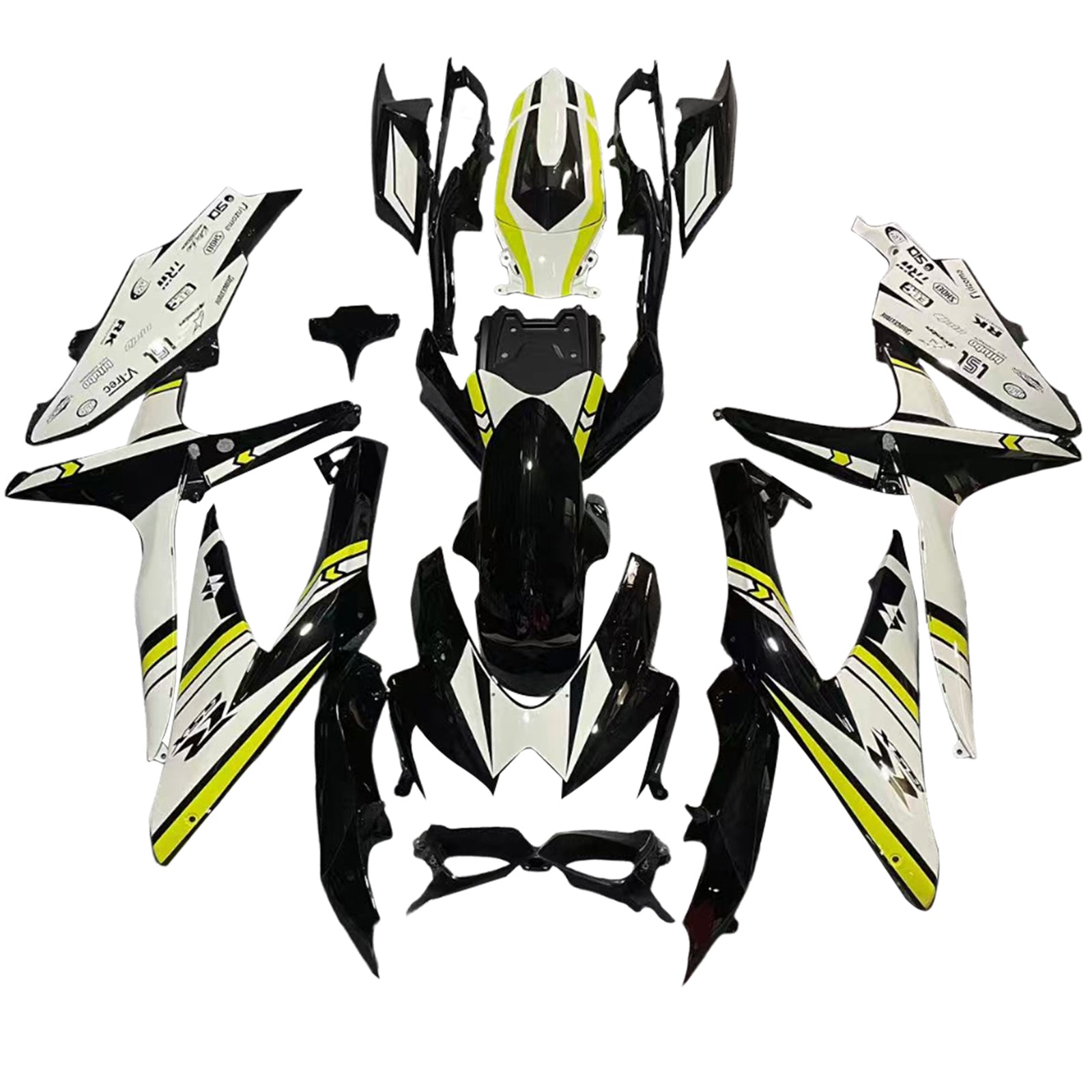 Amotopart Suzuki GSXR 600/750 2008-2010 K8 Kit carena carrozzeria in plastica ABS