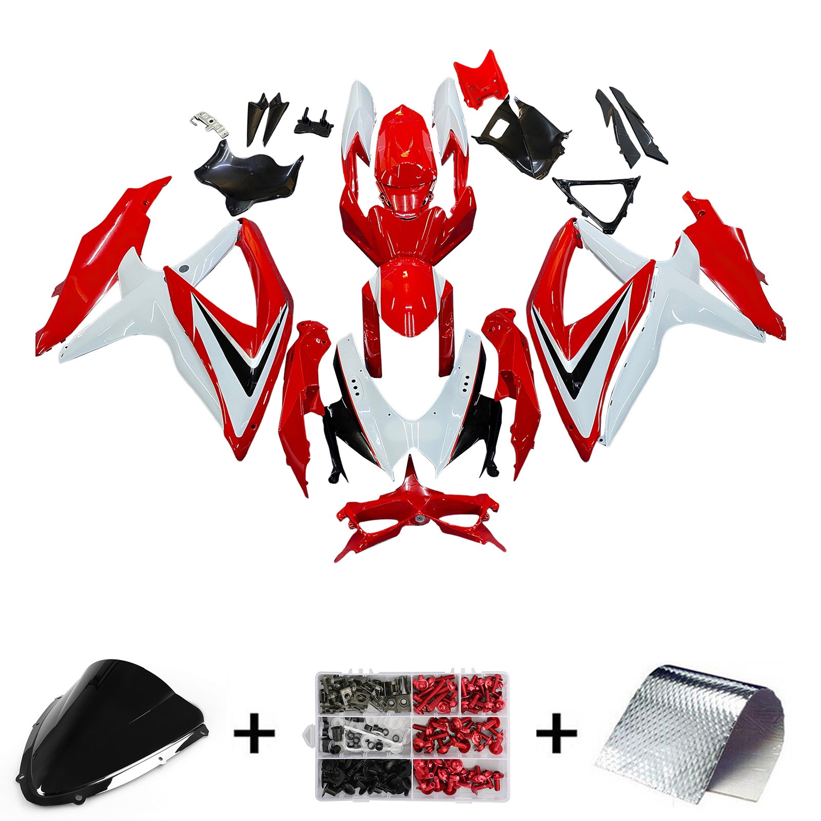 2008-2010 Suzuki GSXR 600/750 K8 Kit de carénage d'injection carrosserie plastique ABS