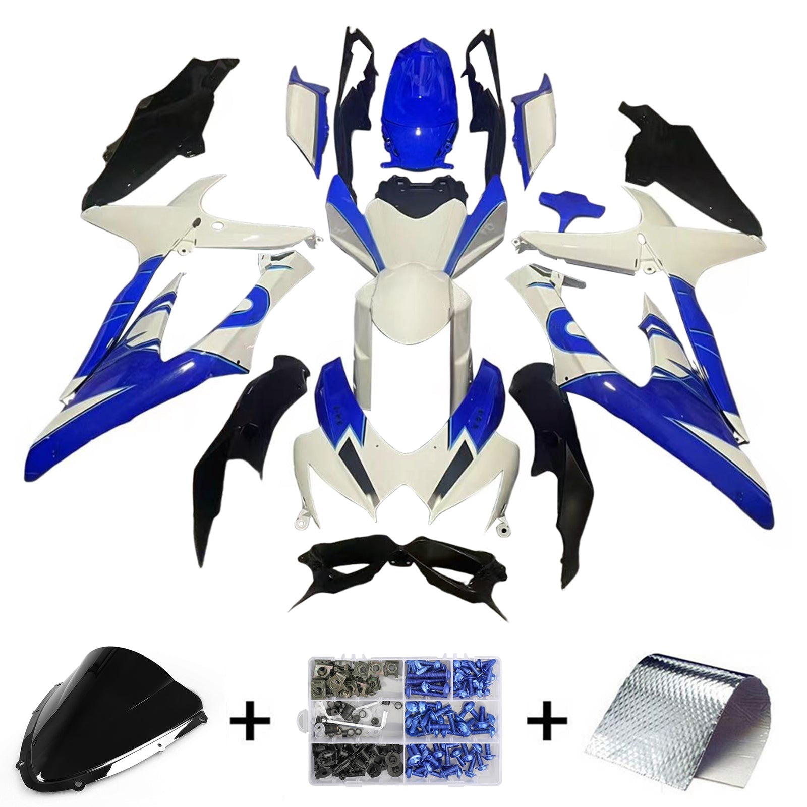 2008-2010 Suzuki GSXR 600/750 K8 Kit de carénage injection Bodywork Abs en plastique