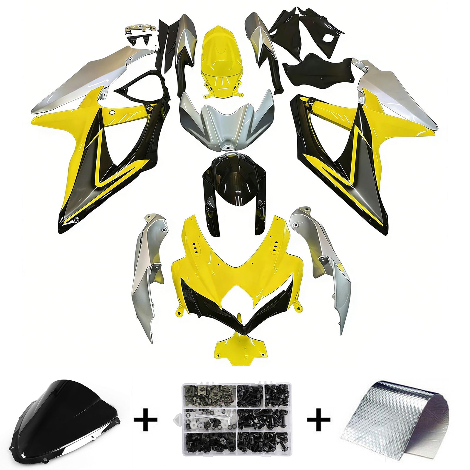 2008-2010 Suzuki GSXR 600/750 K8 Kit de carénage d'injection carrosserie plastique ABS
