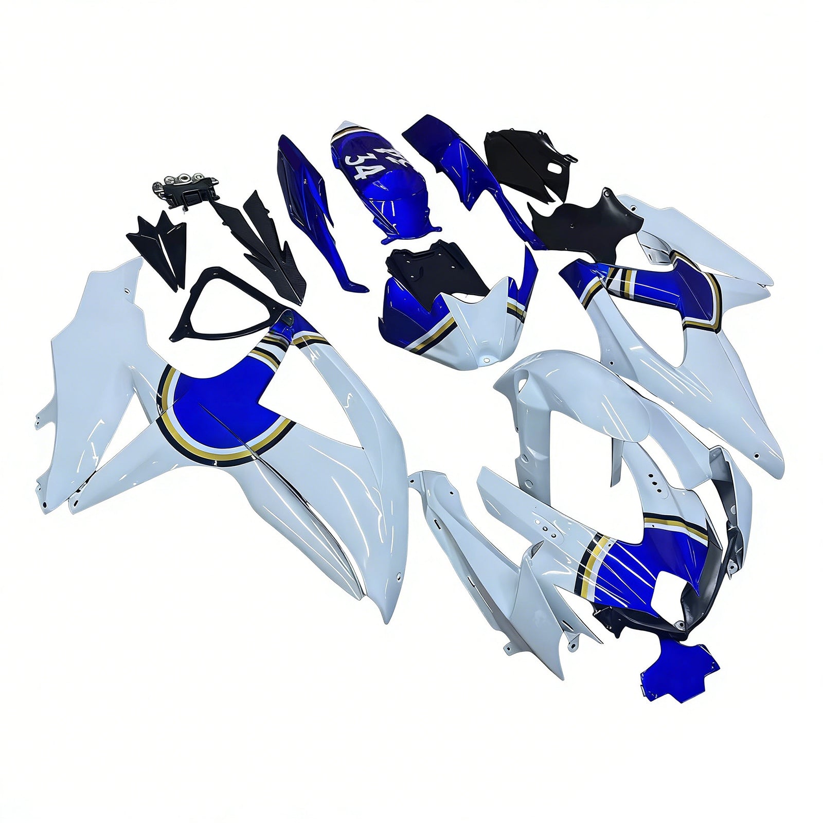 2008-2010 Suzuki GSXR 600/750 K8 Kit de carénage d'injection carrosserie plastique ABS