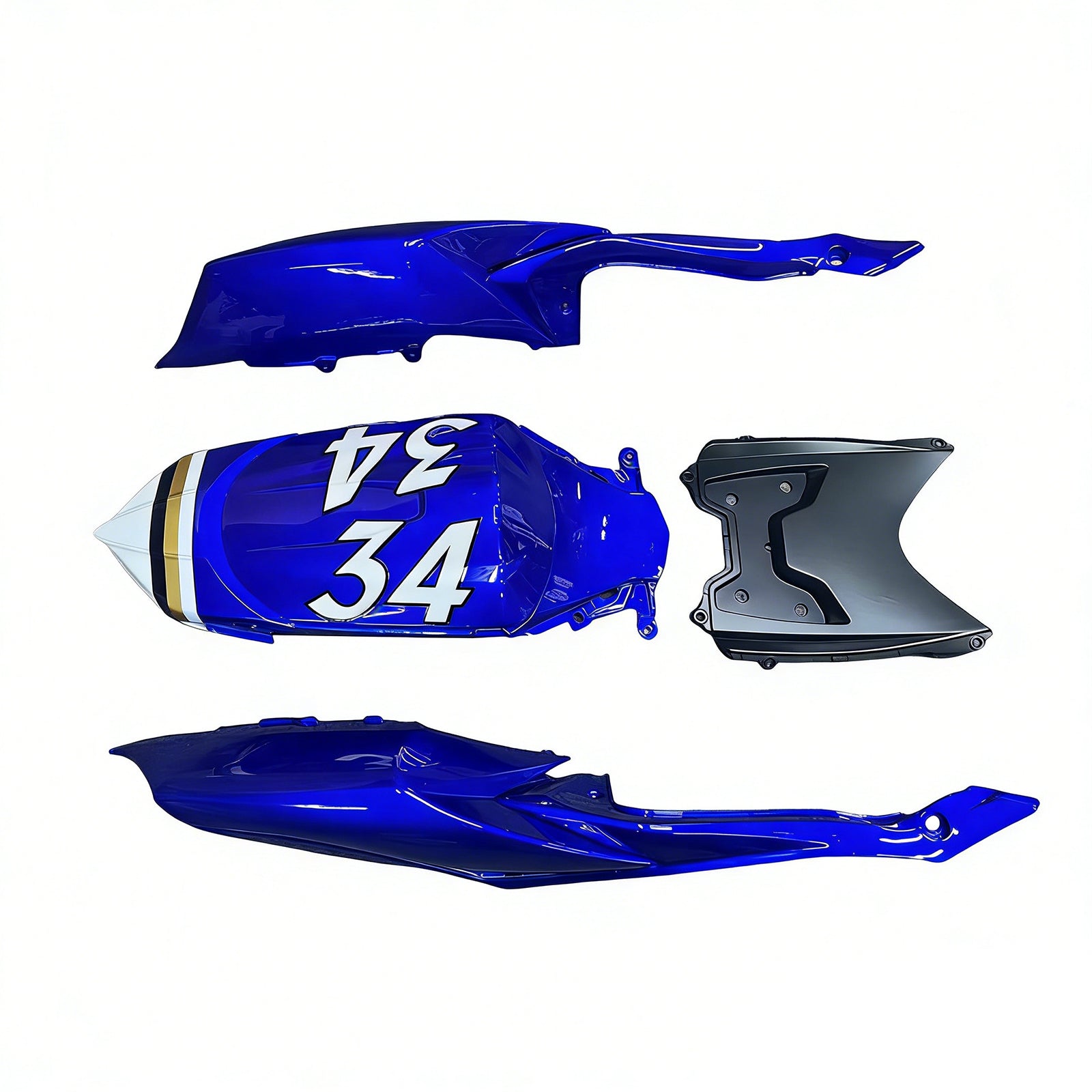 2008-2010 Suzuki GSXR 600/750 K8 Kit de carénage d'injection carrosserie plastique ABS