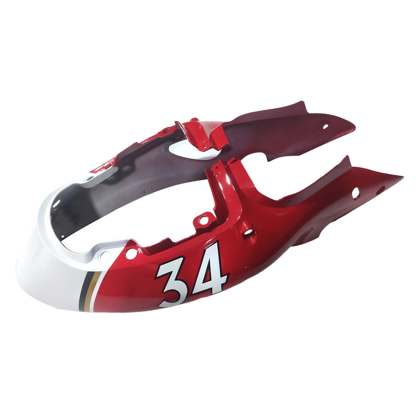 Amotopart stroomlijnkappen 1999-2007 Suzuki GSX1300 Hayabusa wit en rood Lucky Strike generiek