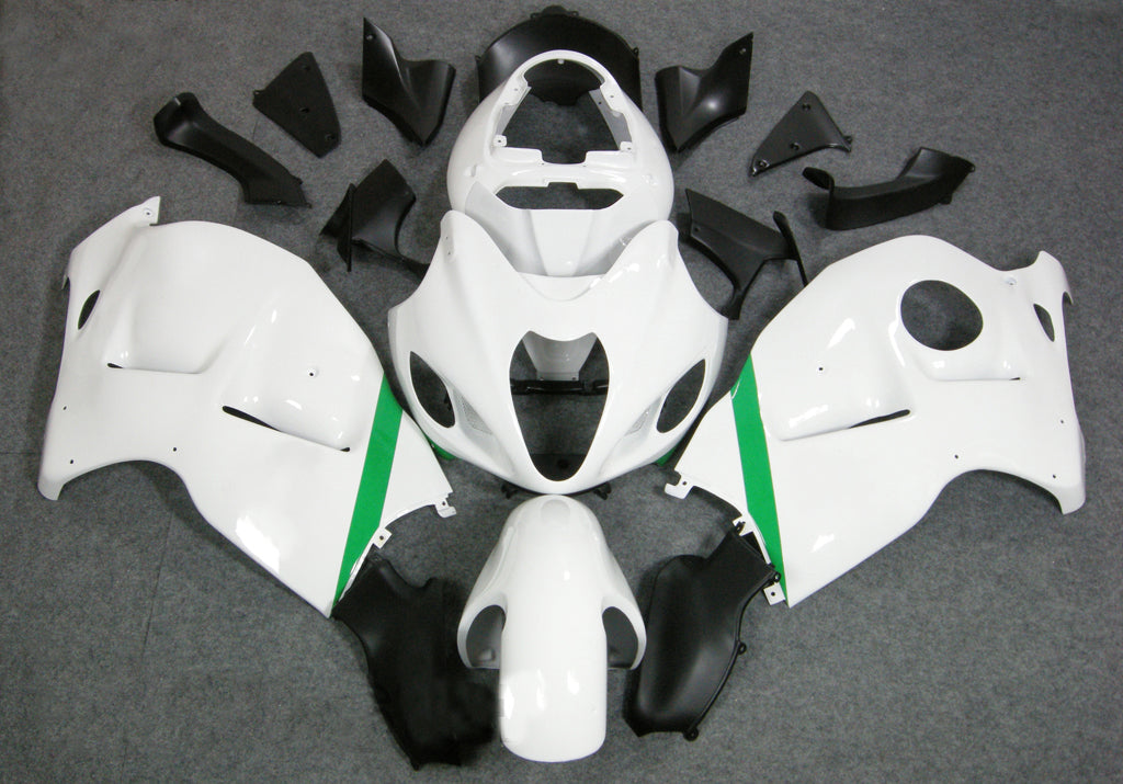 Carénages Amotopart 1999-2007 Suzuki GSX1300 Hayabusa Blanc Vert Research47 Generic