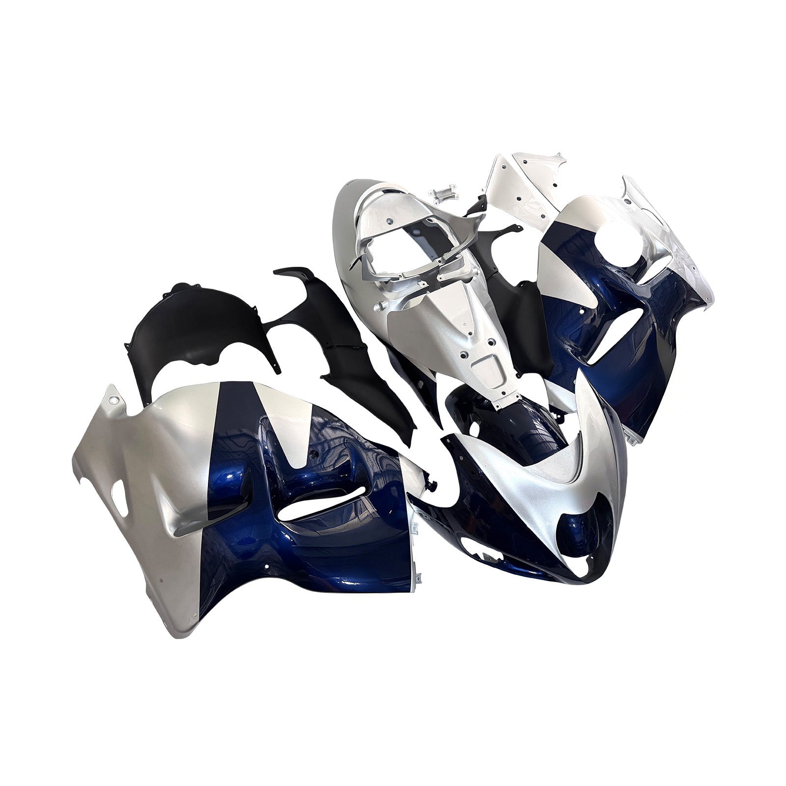 Carene Amotopart 1999-2007 Suzuki GSX1300 Hayabusa Blu e Argento Hayabusa Generico